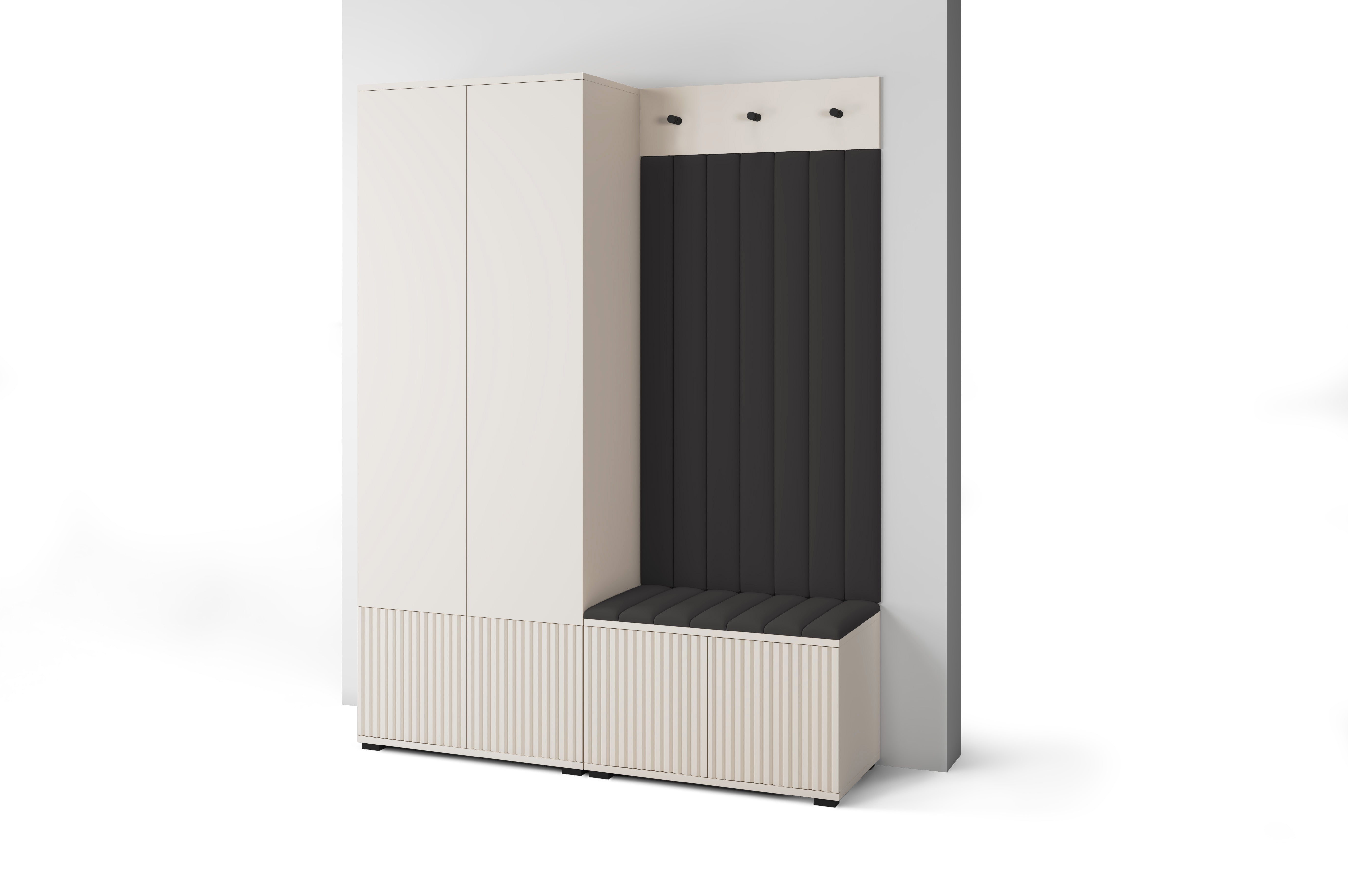 PK Rayo 1 Hallway Wardrobe - Upholstered Panels in Various Colours