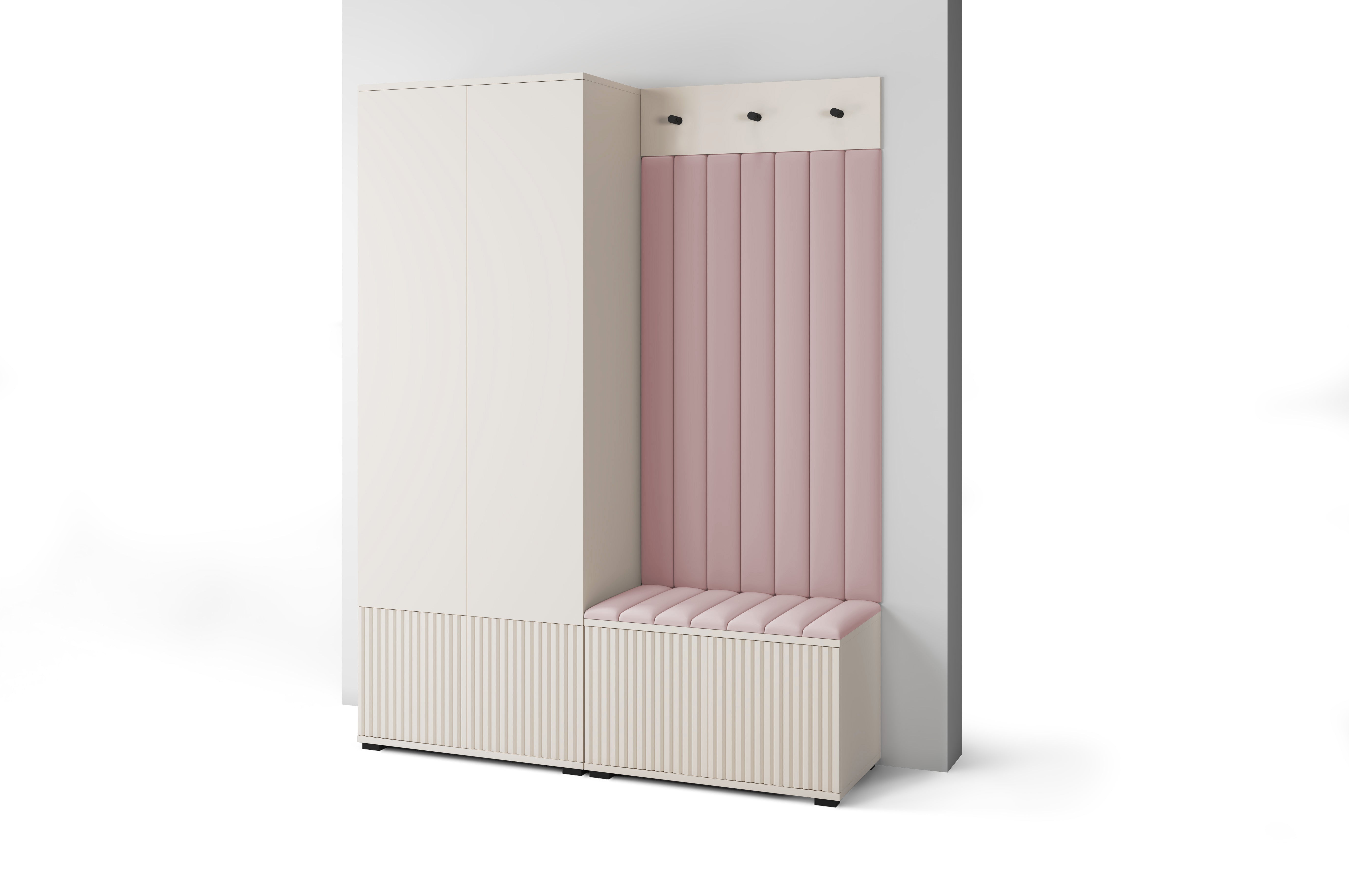 PK Rayo 1 Hallway Wardrobe - Upholstered Panels in Various Colours