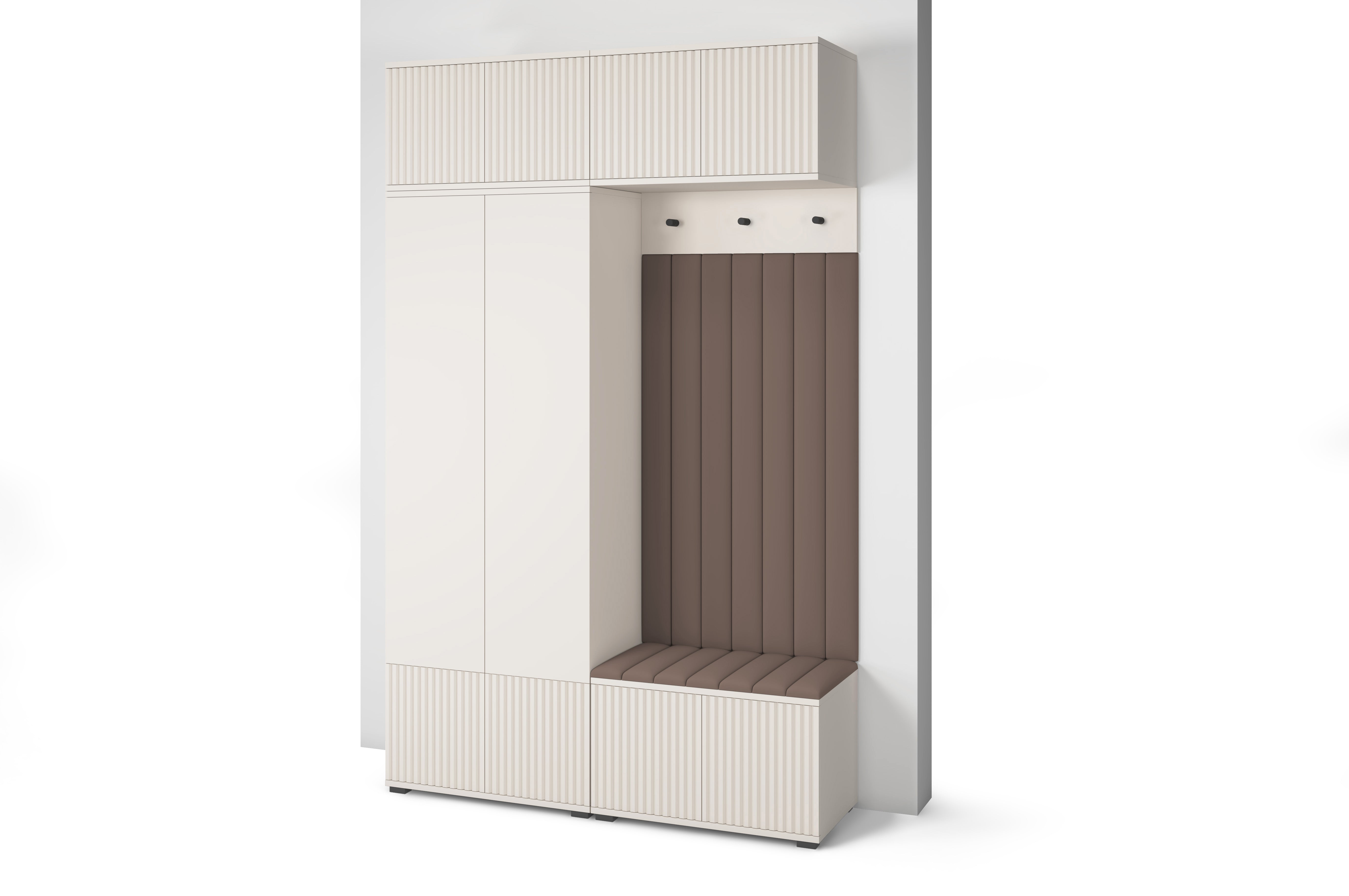 PK Rayo 2 Hallway Wardrobe - Upholstered Panels in Various Colours