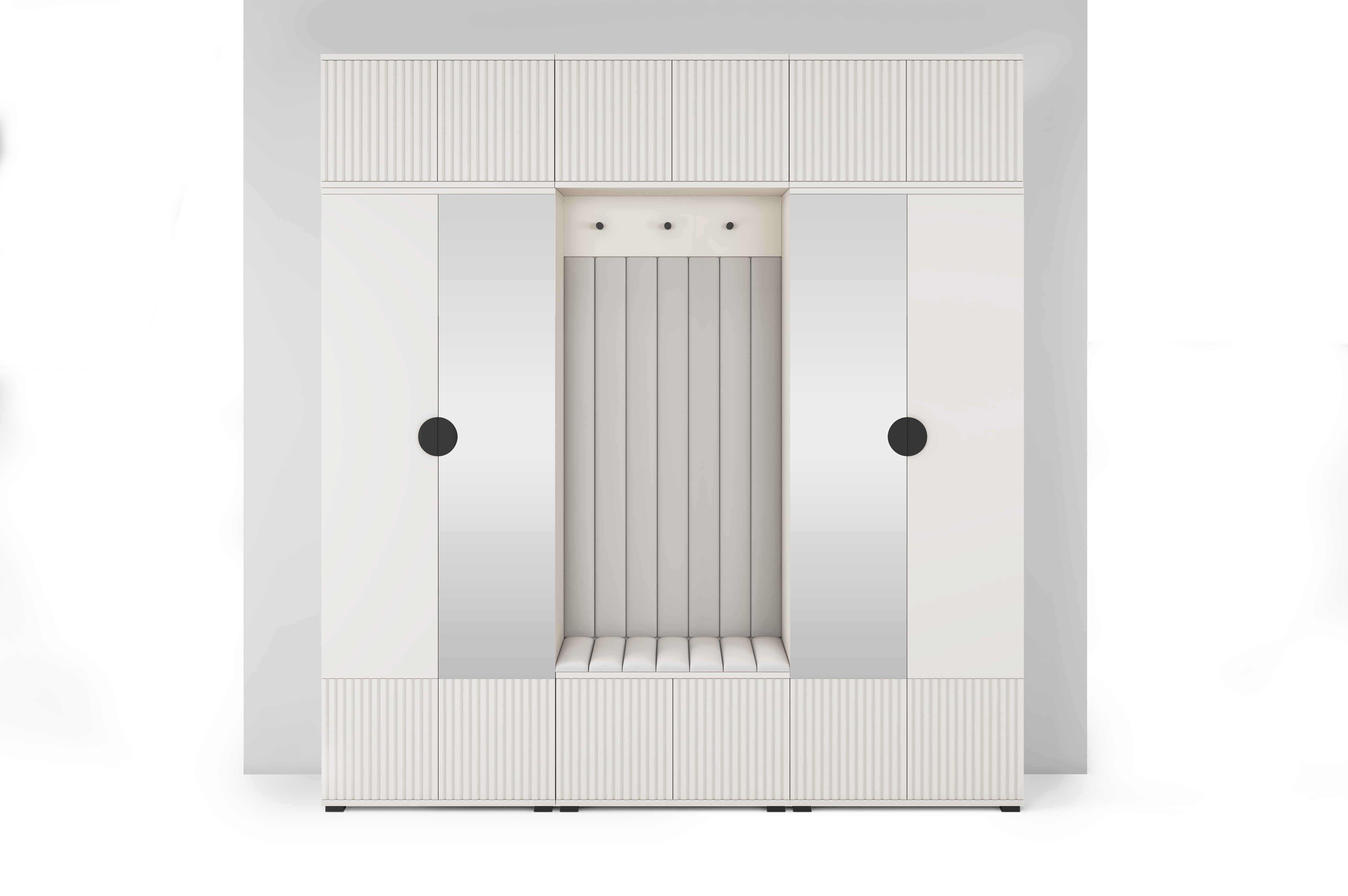 PK Rayo 3 Hallway Wardrobe - Upholstered Panels in Various Colours