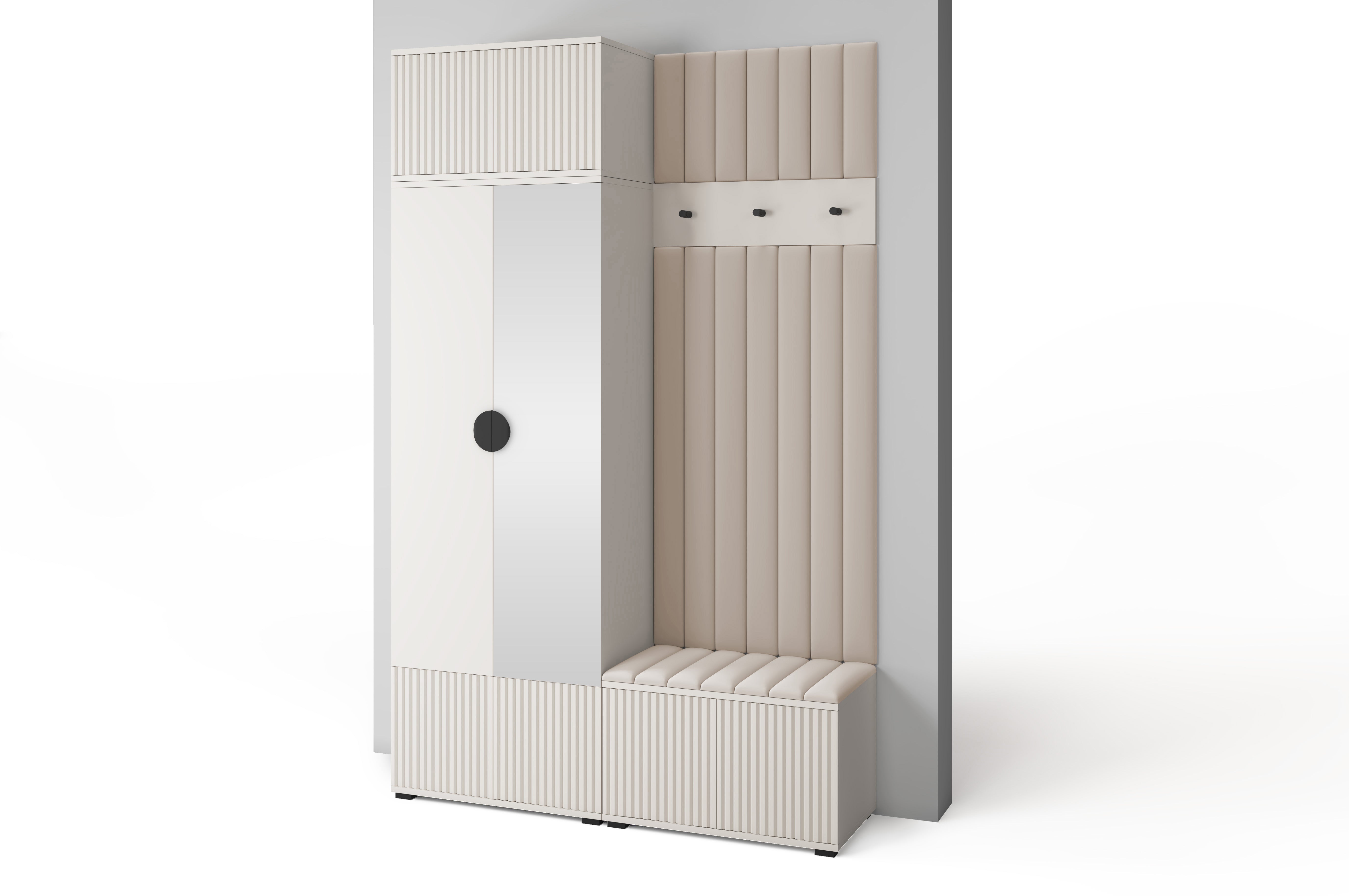 PK Rayo 4 Hallway Wardrobe - Upholstered Panels in Various Colours