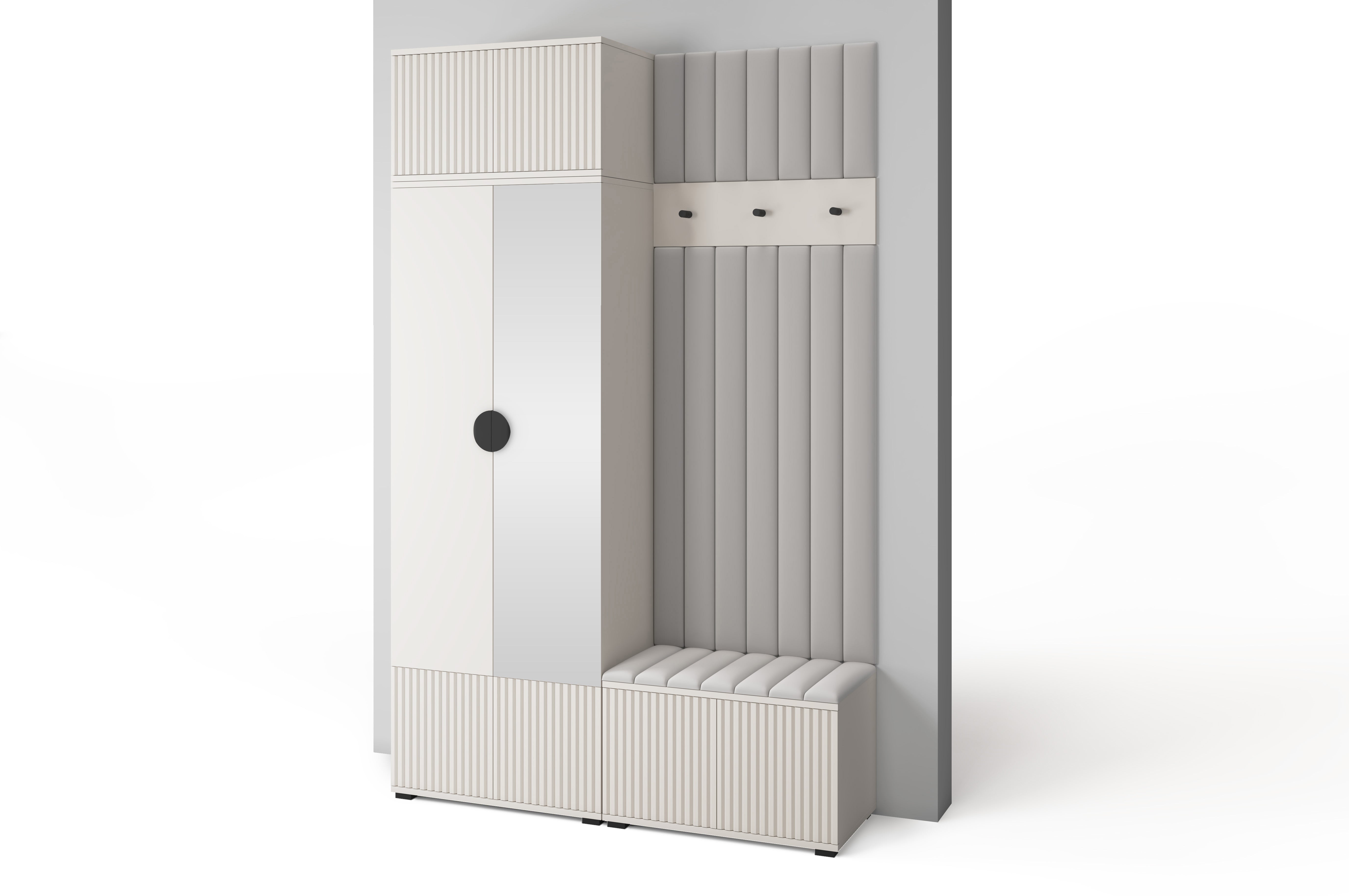 PK Rayo 4 Hallway Wardrobe - Upholstered Panels in Various Colours