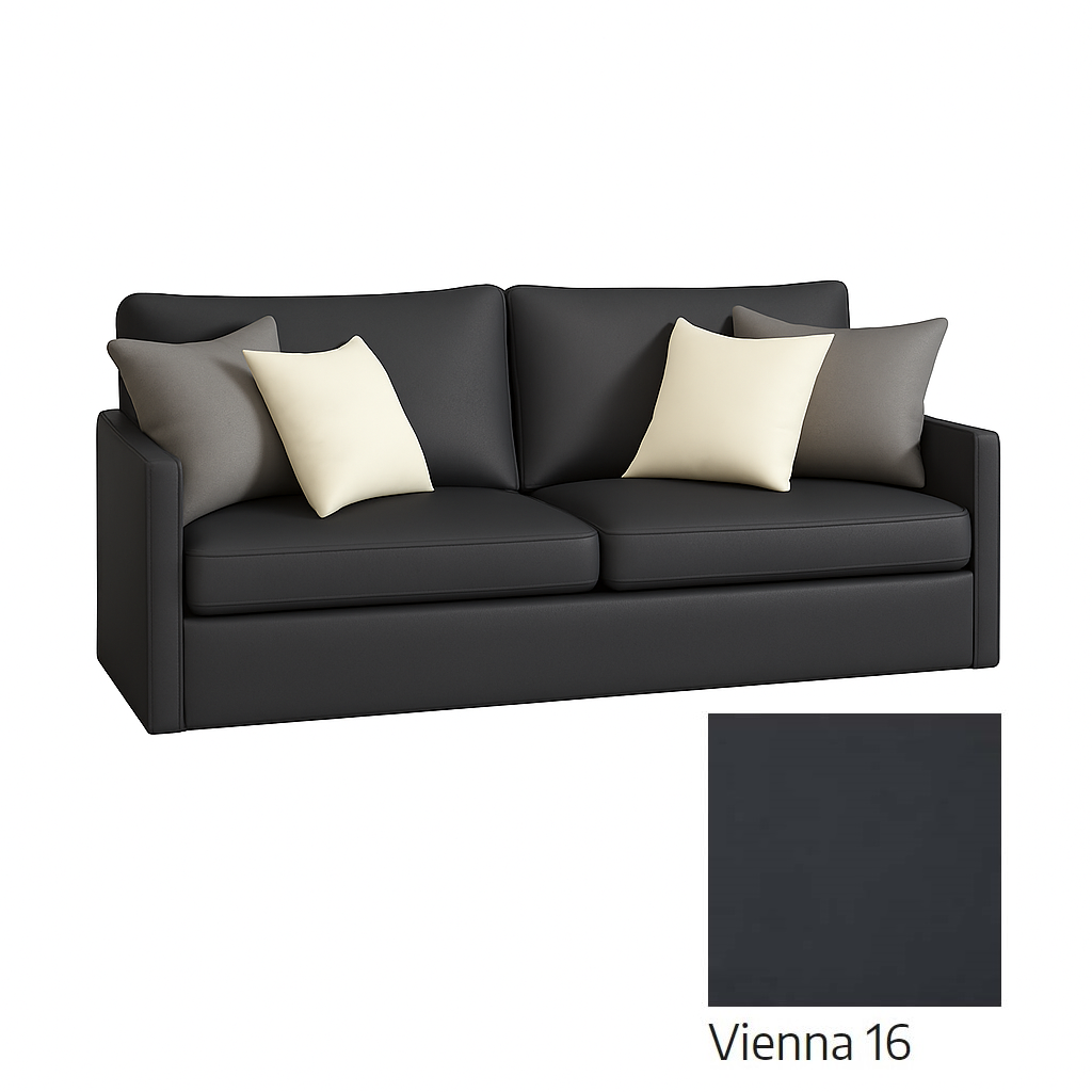 Genius Wandbett Congo 140 x 200 cm mit Sofa, Öko-Leder, LED-Beleuchtung