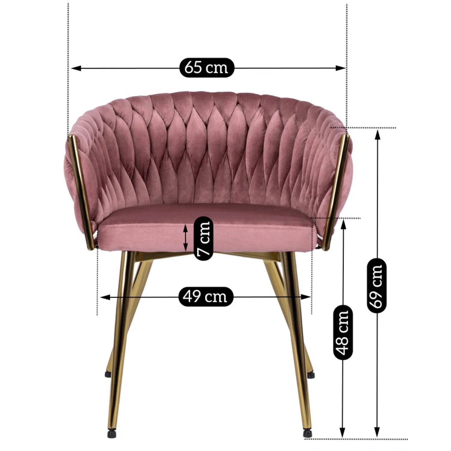 Elite CAPRI Pink Velour Chair – A Touch of Luxury & Elegance