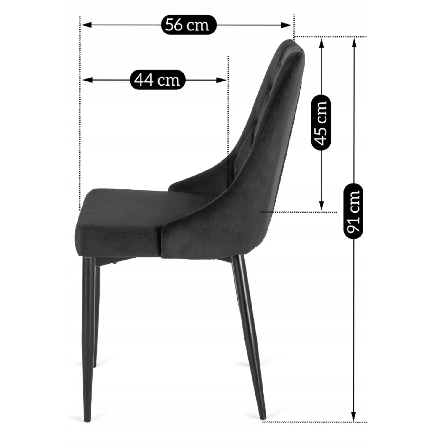 Elite CORK Black Velvet Chair – A Statement of Elegance & Comfort