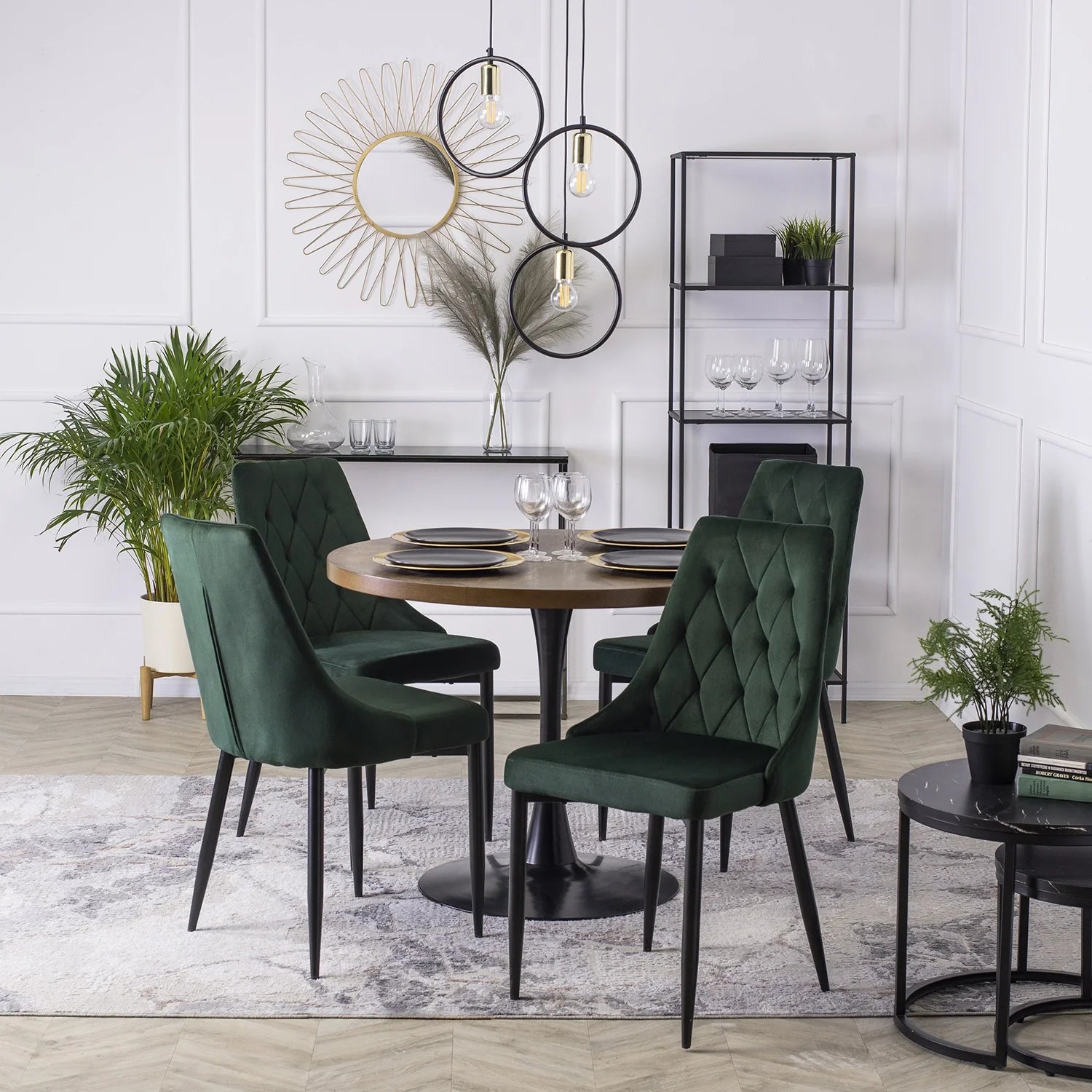 Elite CORK Green Velvet Chair – A Touch of Luxury & Comfort