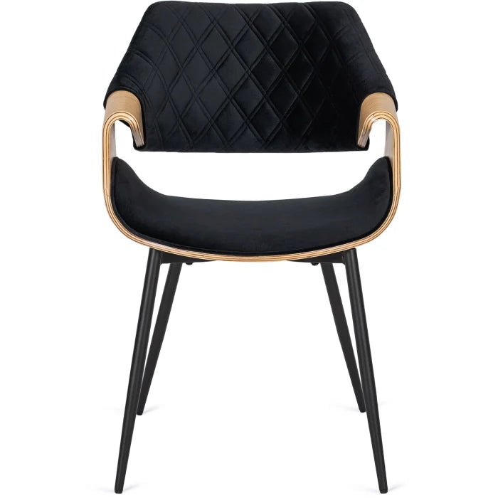Elite DAKOTA Chair Black/Golden Oak Velvet Chair – A Fusion of Elegance and Comfort