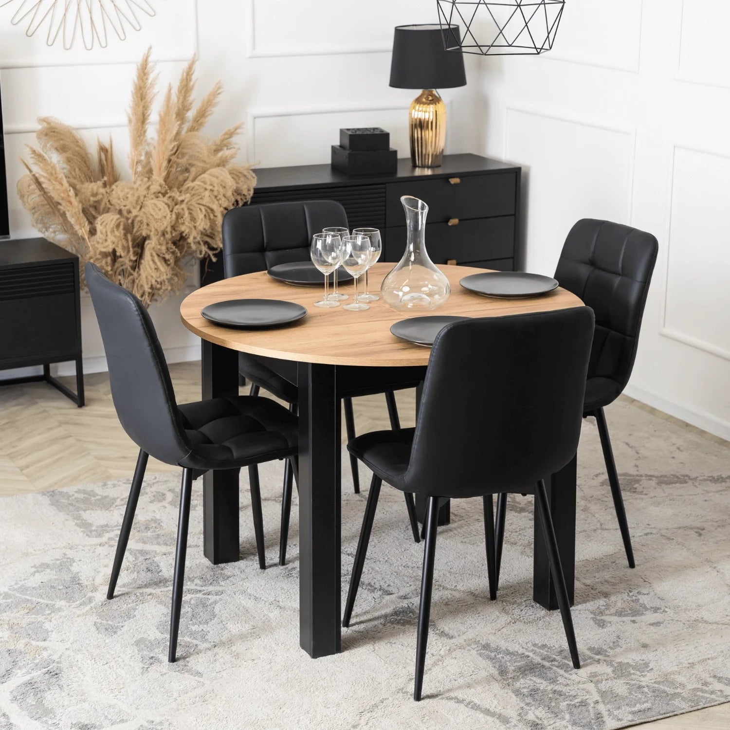 Elite DALVIN Black Eco-Leather Chair – A Modern Classic in Comfort & Style