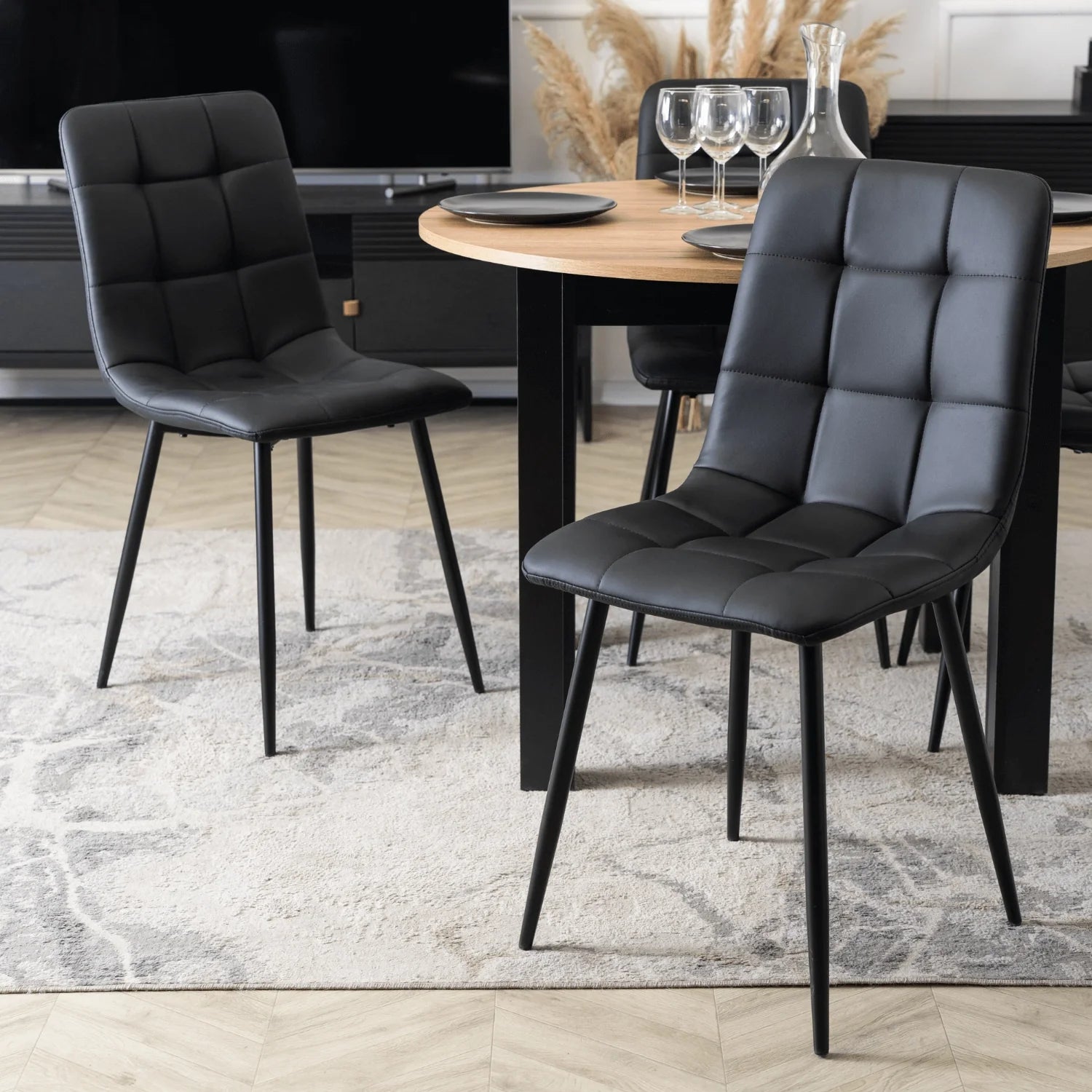Elite DALVIN Black Eco-Leather Chair – A Modern Classic in Comfort & Style