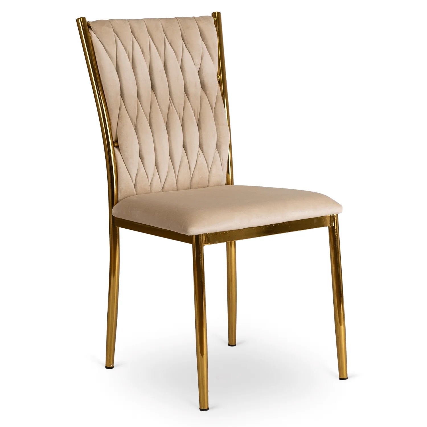 Elite DAN Chair – Cream Velvet & Gold Frame