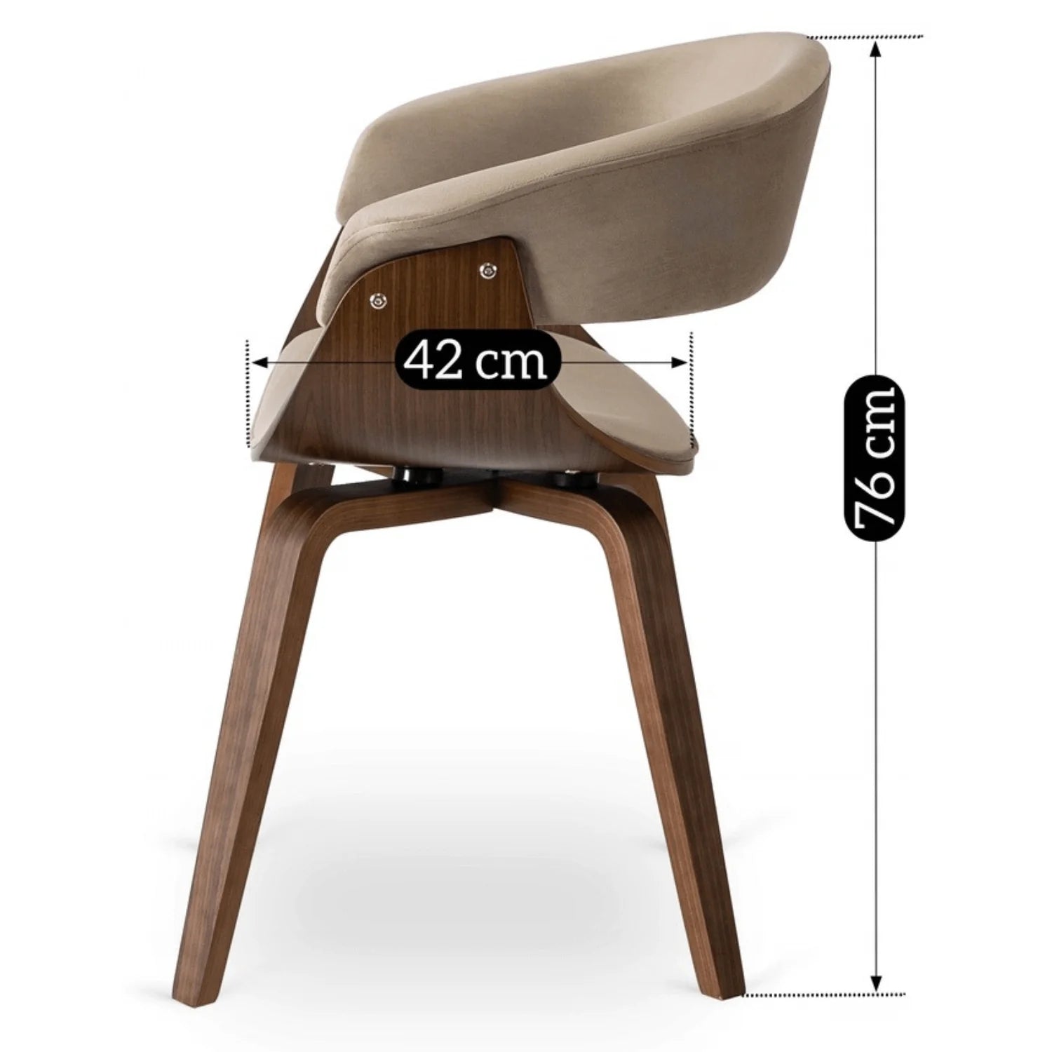 Elite GARY Beige/Walnut Chair – A Timeless Fusion of Comfort & Elegance