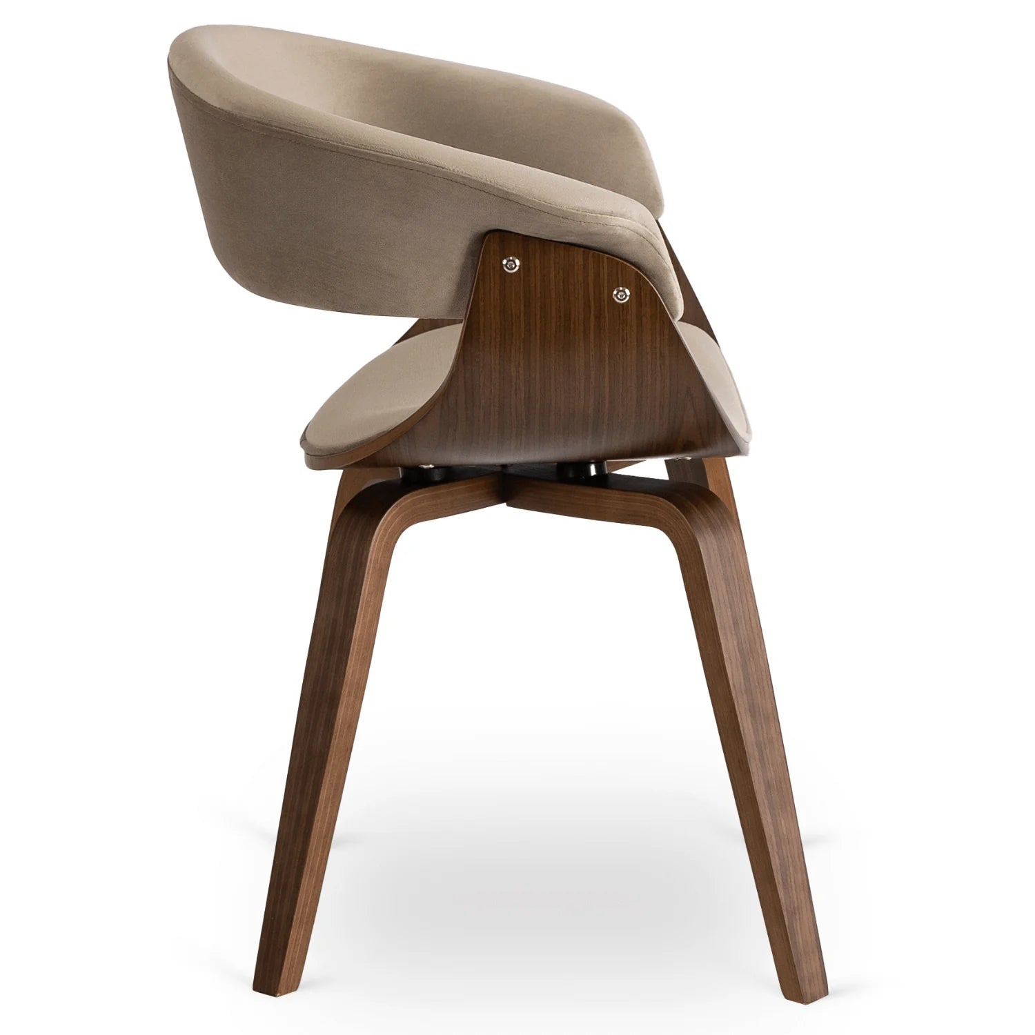 Elite GARY Beige/Walnut Chair – A Timeless Fusion of Comfort & Elegance