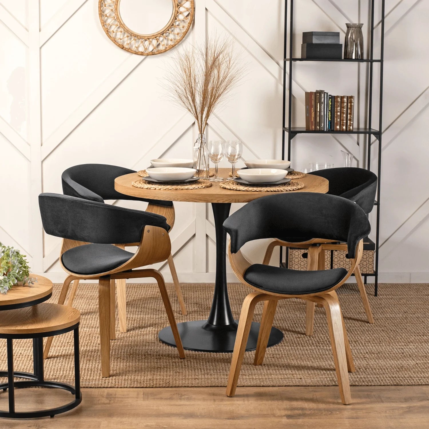 Elite GARY Golden Oak/Black Chair – A Fusion of Elegance & Comfort