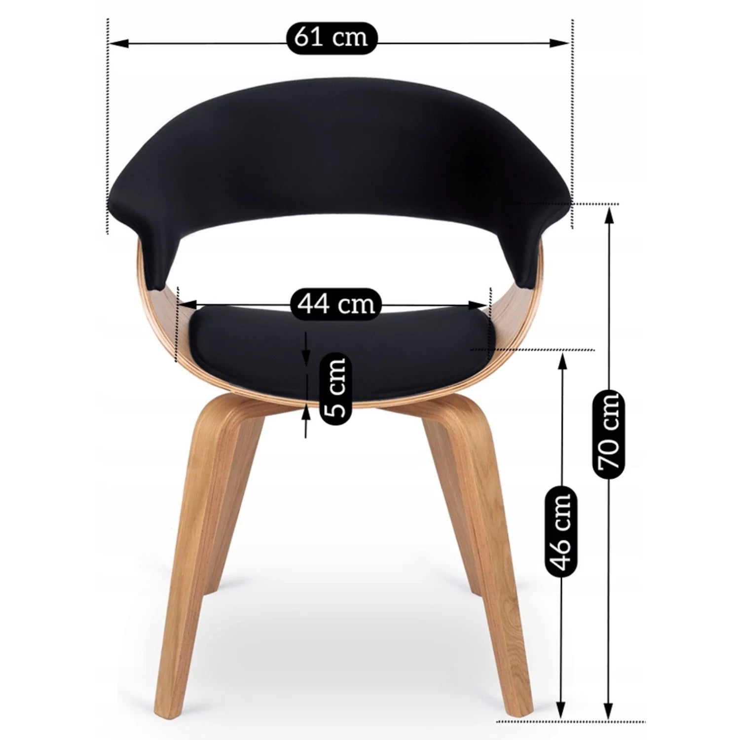 Elite GARY Golden Oak/Black Chair – A Fusion of Elegance & Comfort