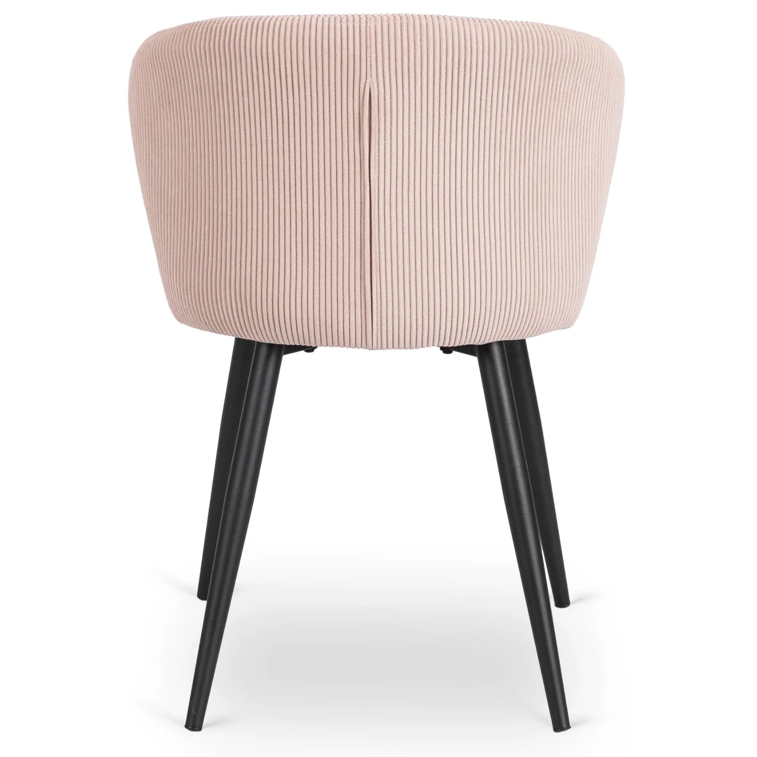 Elite HAILEY Stuhl – Schicker rosa Cord mit schwarzen Metallbeinen