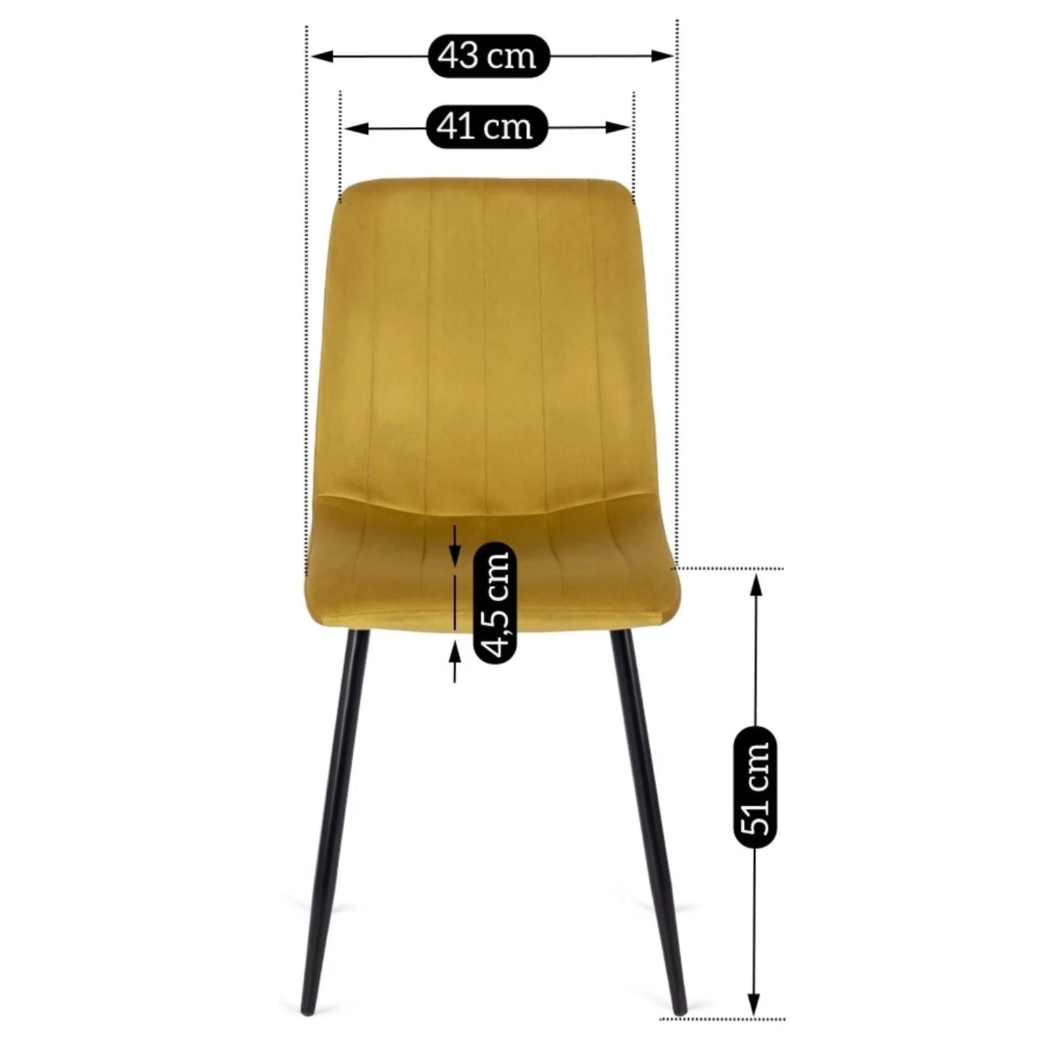 Elite IBIS Mustard Velvet Chair – Contemporary Elegance & Supreme Comfort