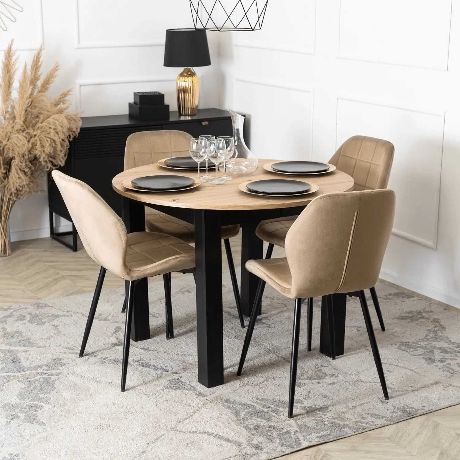 Elite IRYS Beige Velour Chair – A Perfect Blend of Comfort & Elegance