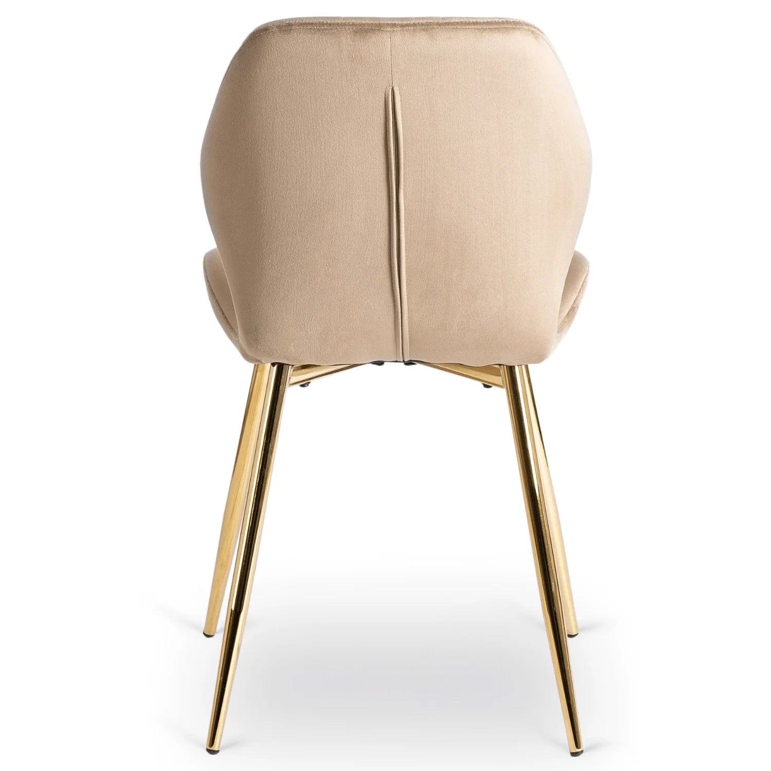 Elite IRYS Beige Velour Chair with Gold Legs – A Statement of Elegance and Comfort