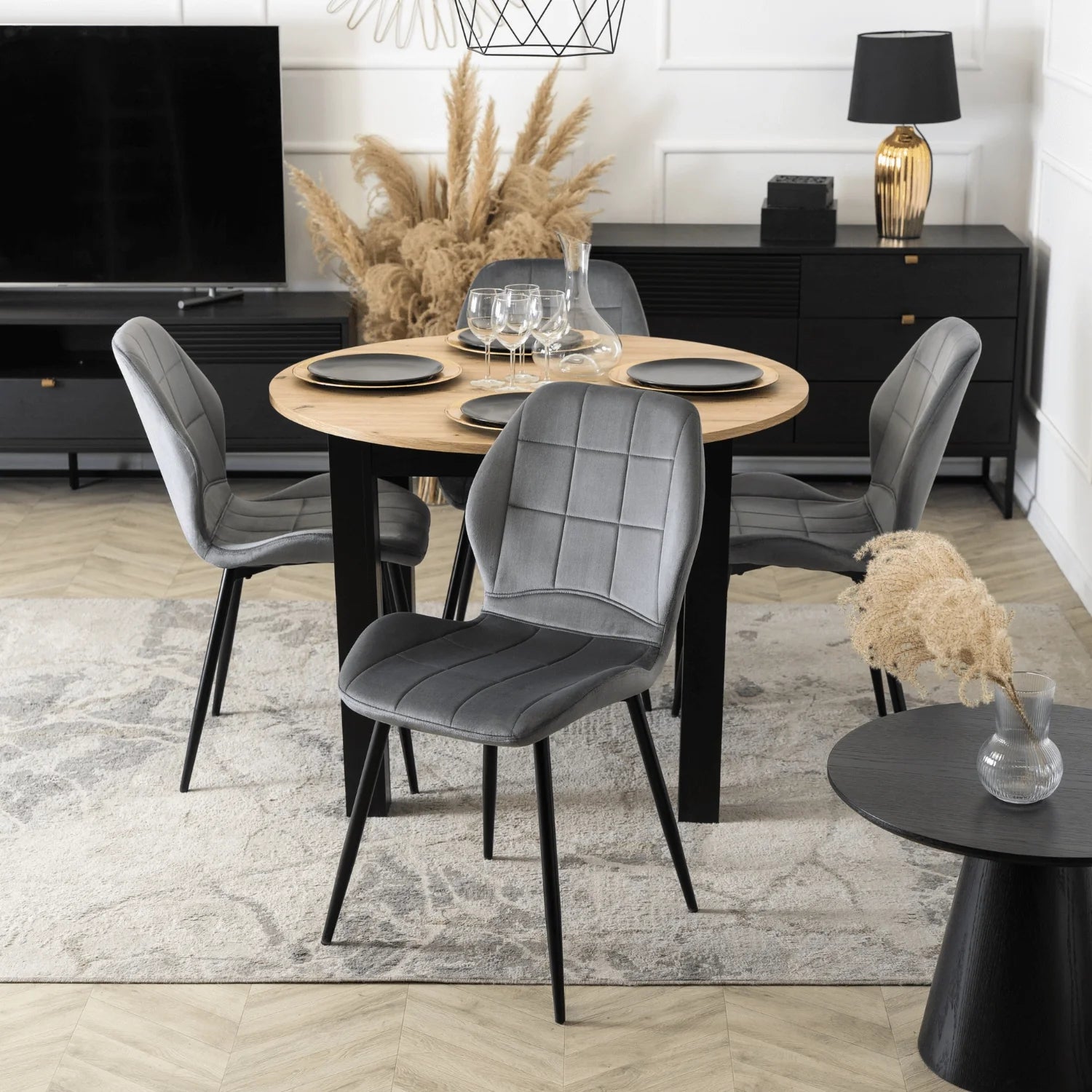 Elite IRYS Gray Velour Chair – Modern Comfort & Elegance