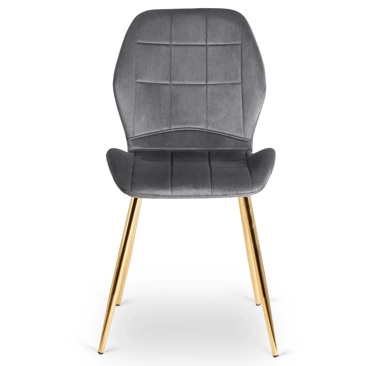 Elite IRYS Grey Velour Chair with Gold Legs – A Blend of Elegance and Modernity