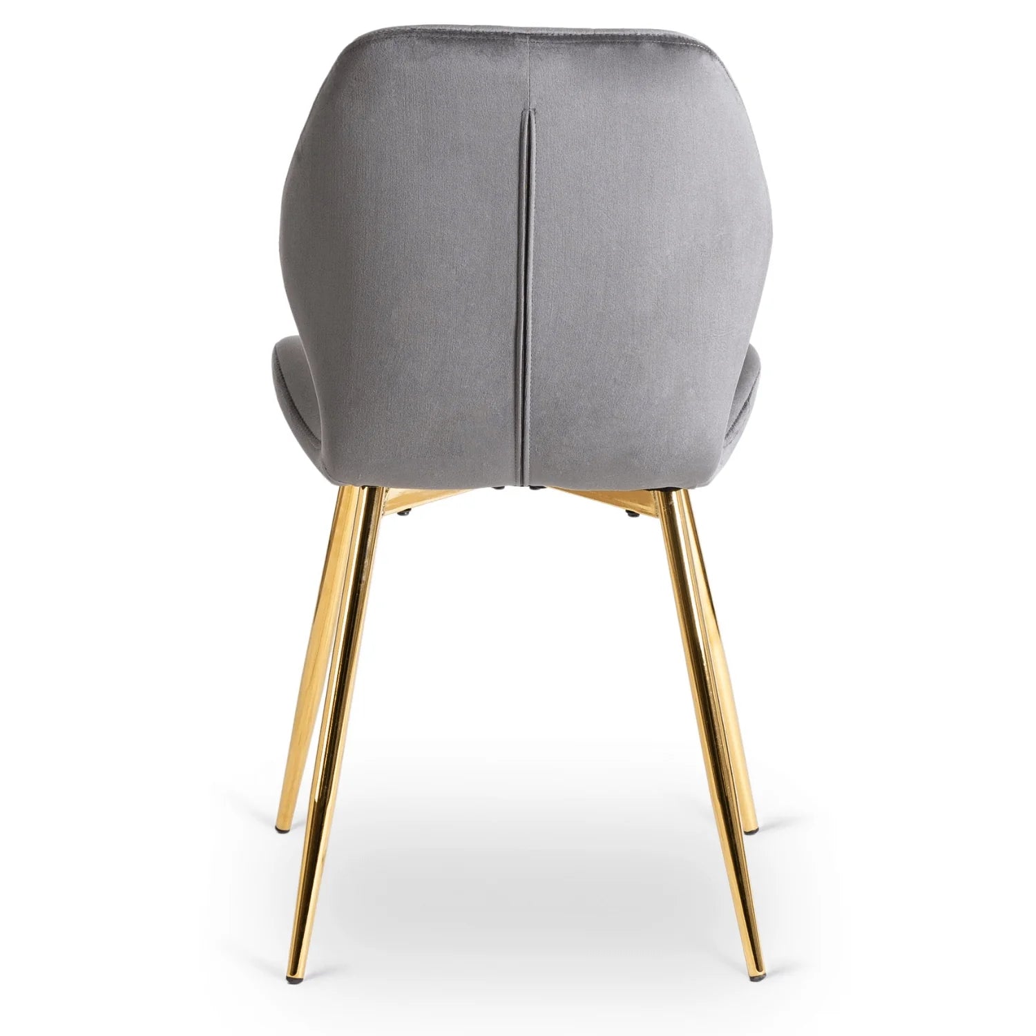 Elite IRYS Grey Velour Chair with Gold Legs – A Blend of Elegance and Modernity