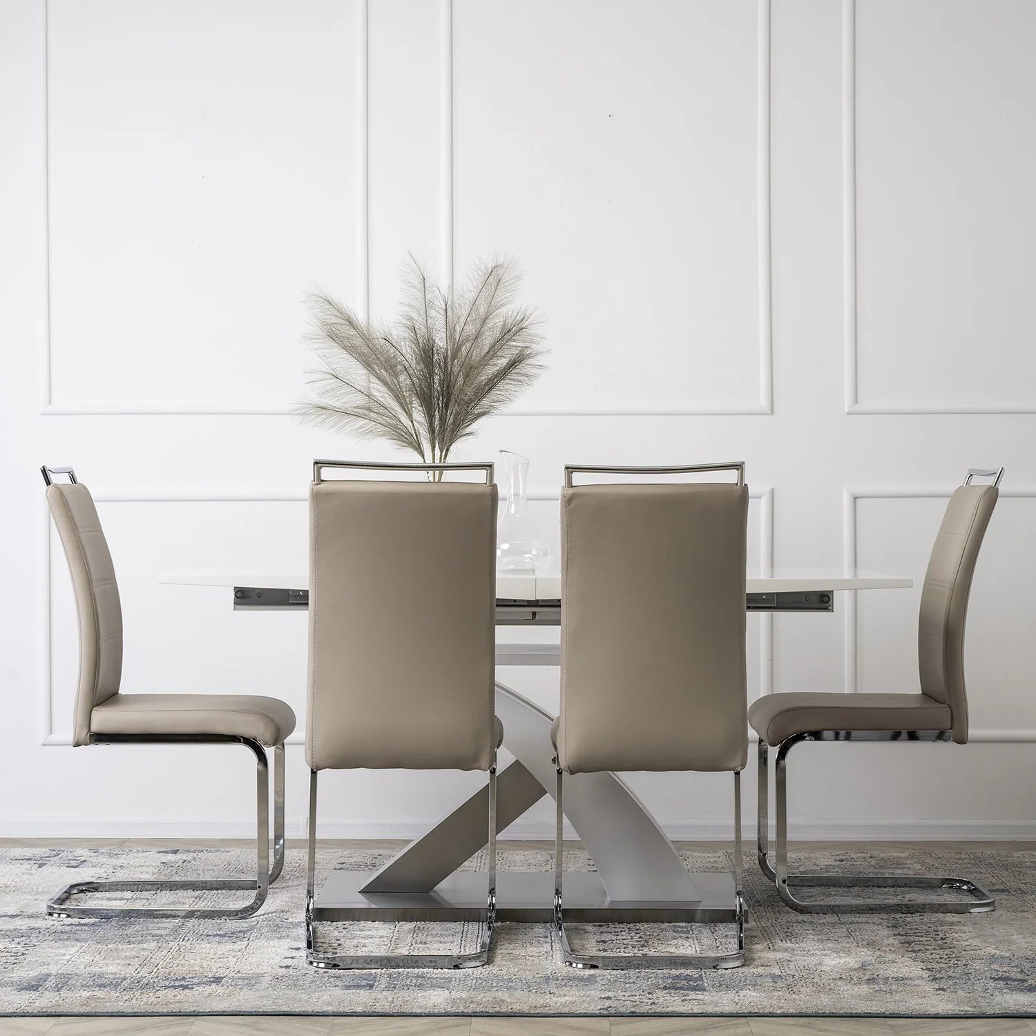 Elite LOCA Beige Eco-Leather Chair – Elegant Comfort for Modern Interiors