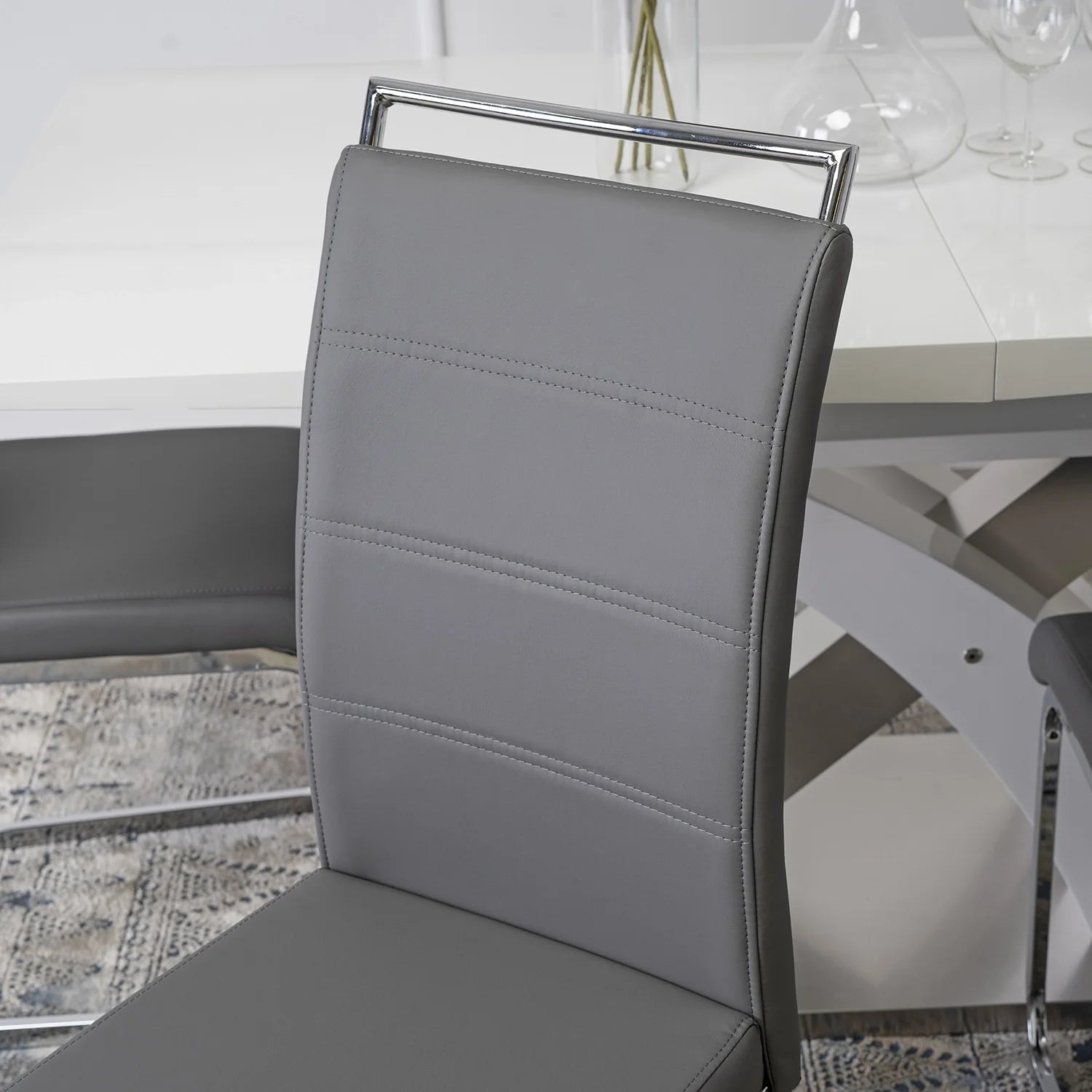 Elite LOCA Grey Eco-Leather Chair – Modern Design & Superior Comfort