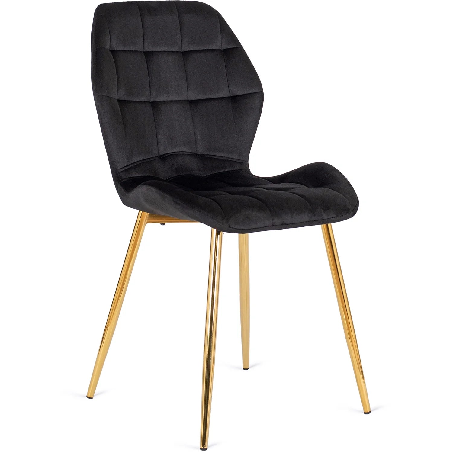 Elite LUCKY Black Velvet Chair with Gold Legs – A Touch of Luxury