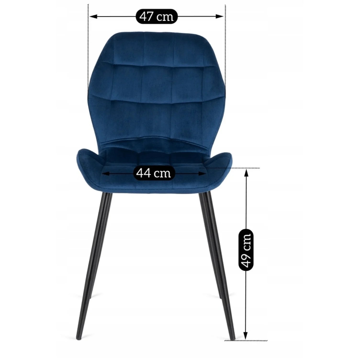 Elite LUCKY Navy Blue Velvet Chair – Timeless Elegance & Comfort