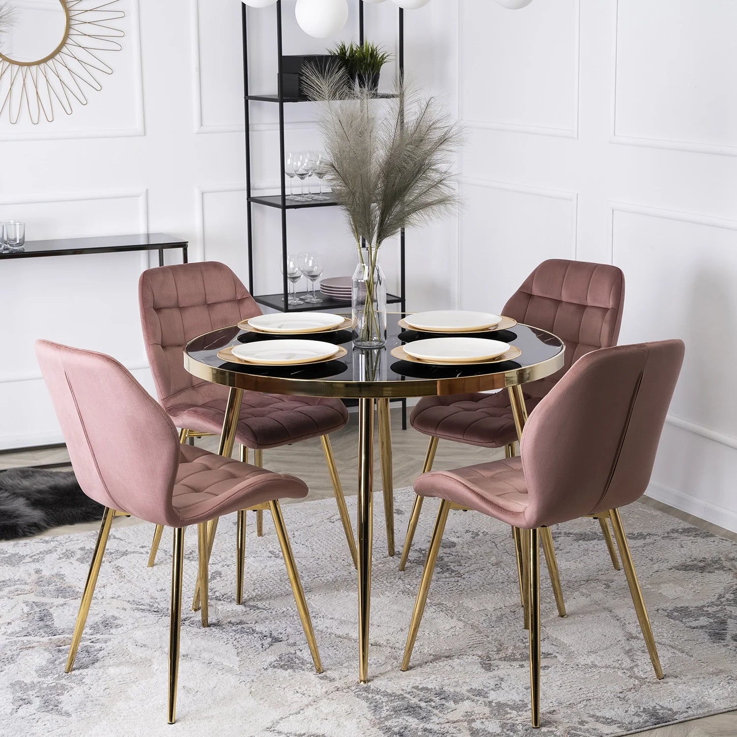 Elite LUCKY Pink Velvet Chair – Ein Statement für Eleganz und Komfort