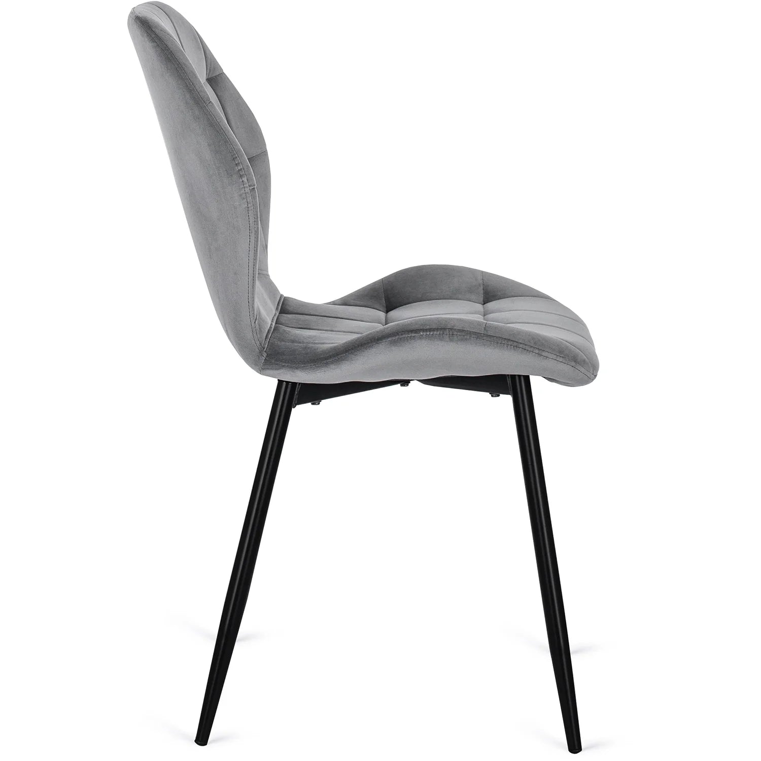 Elite LUCKY Gray Velvet Chair – Modern Comfort with a Luxurious Touch