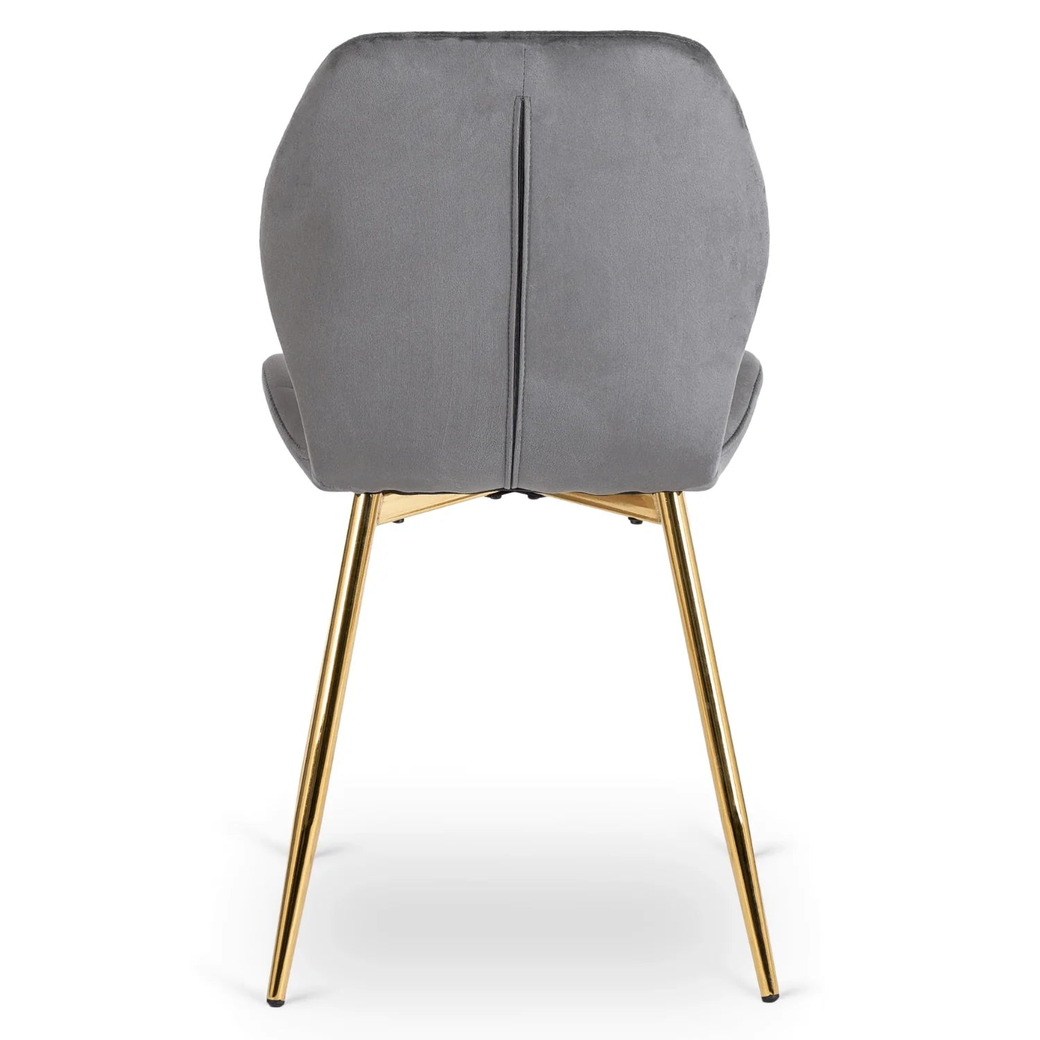 Elite LUCKY Gray Velvet Chair with Gold Legs – Elegant & Modern Seating