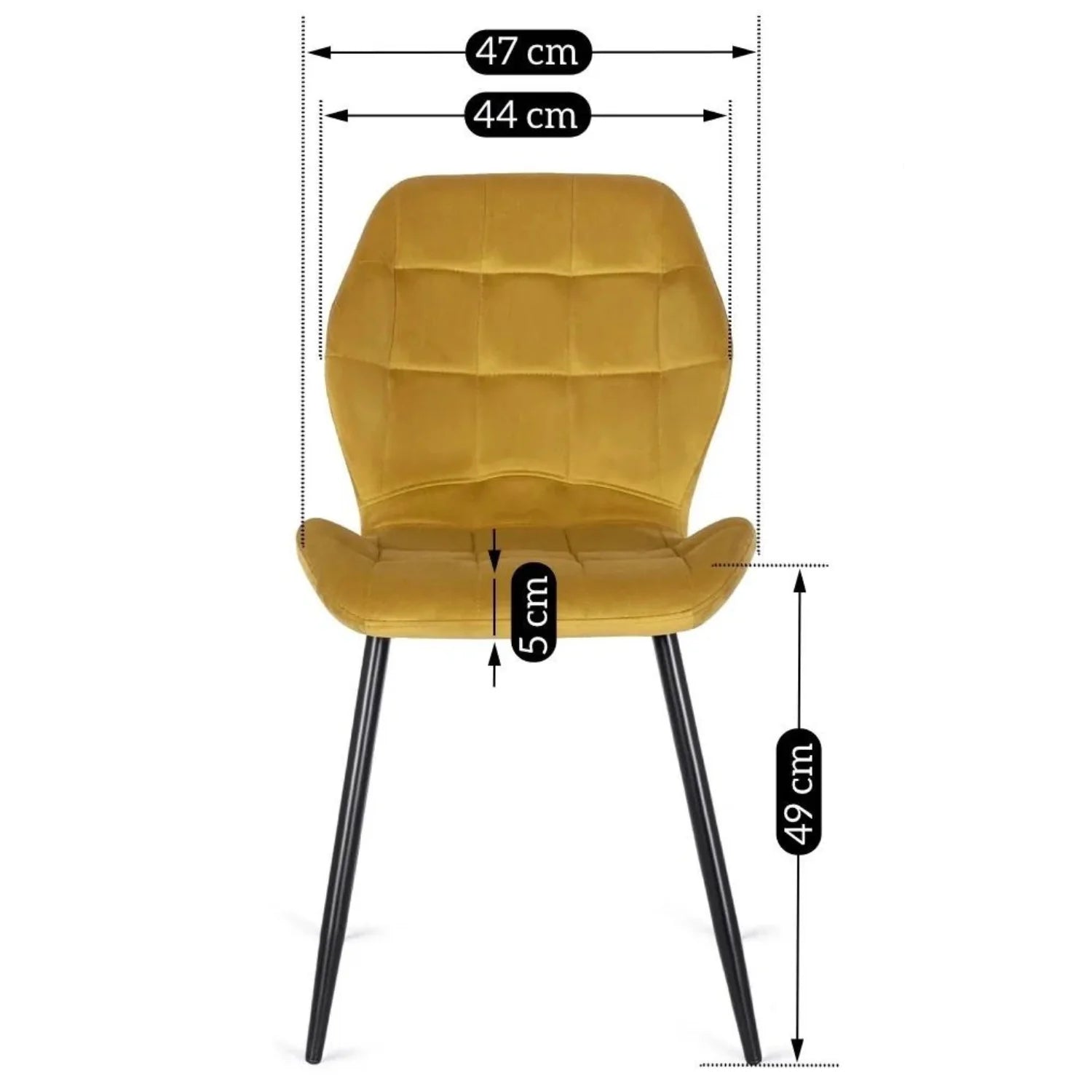 Elite LUCKY Yellow Velvet Chair – A Pop of Luxury & Comfort