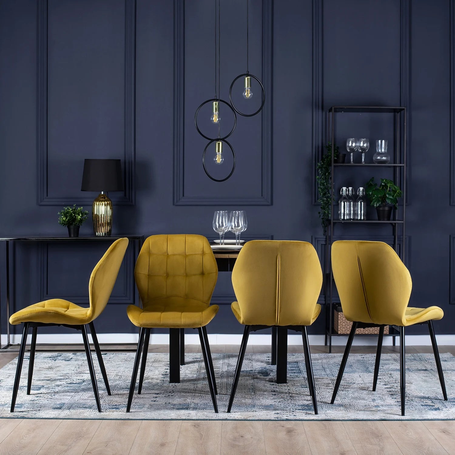 Elite LUCKY Yellow Velvet Chair – A Pop of Luxury & Comfort