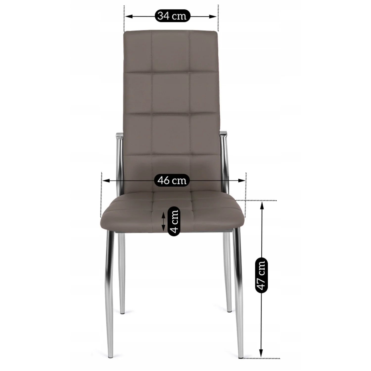 Elite MOLLY Chair – Gray Faux Leather