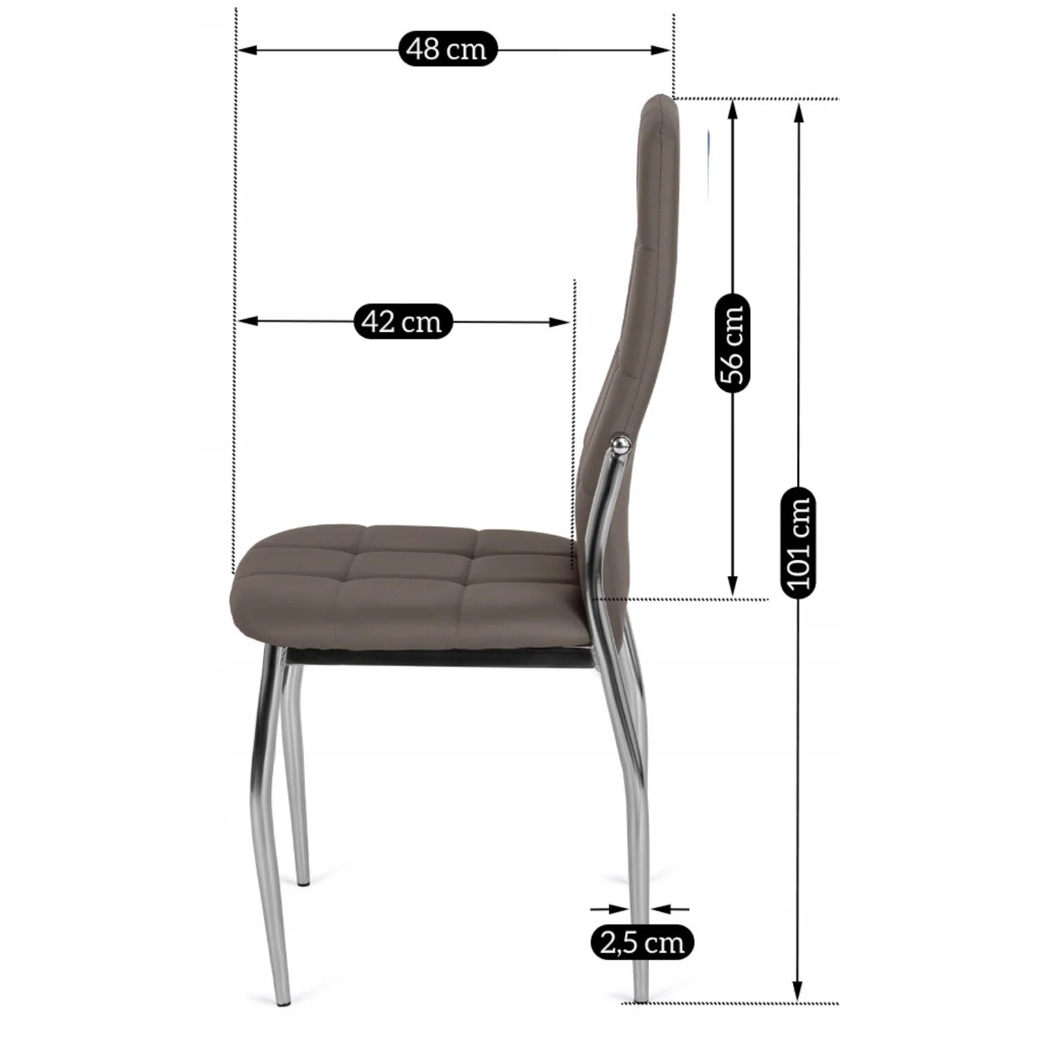 Elite MOLLY Chair – Gray Faux Leather