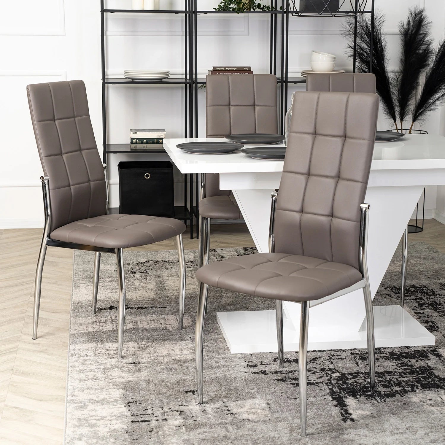 Elite MOLLY Chair – Gray Faux Leather