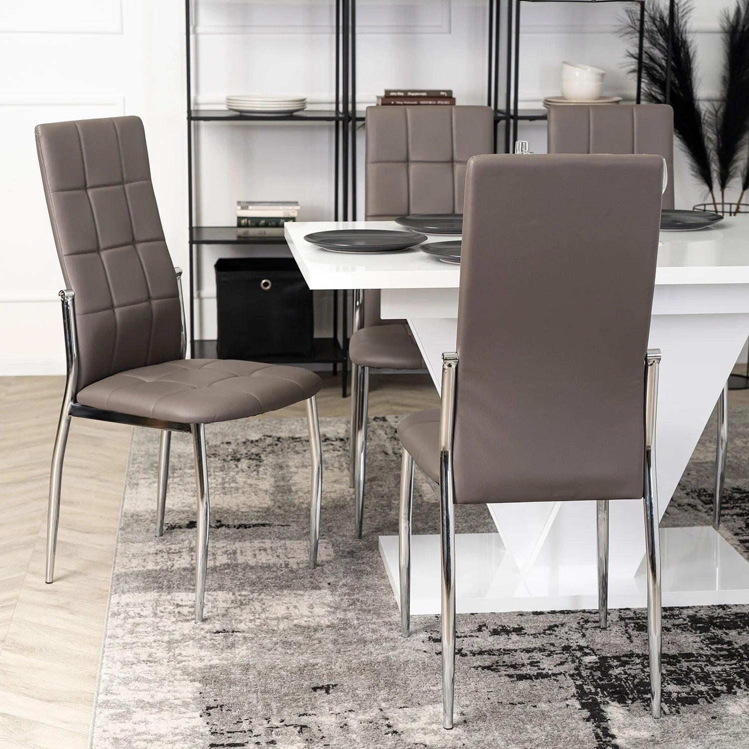 Elite MOLLY Chair – Gray Faux Leather