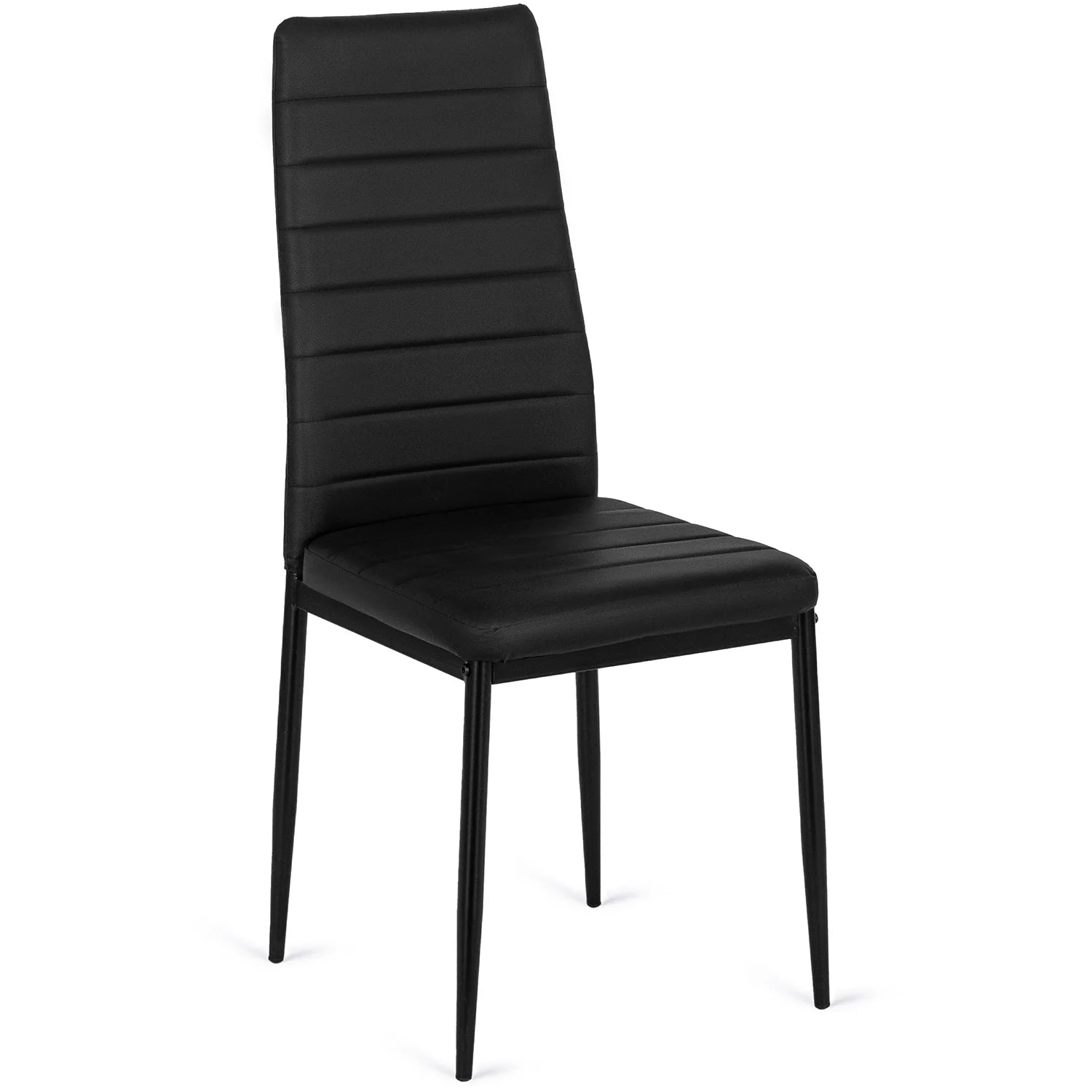 Elite NARIS Black Eco-Leather Chair – Sleek & Contemporary Seating