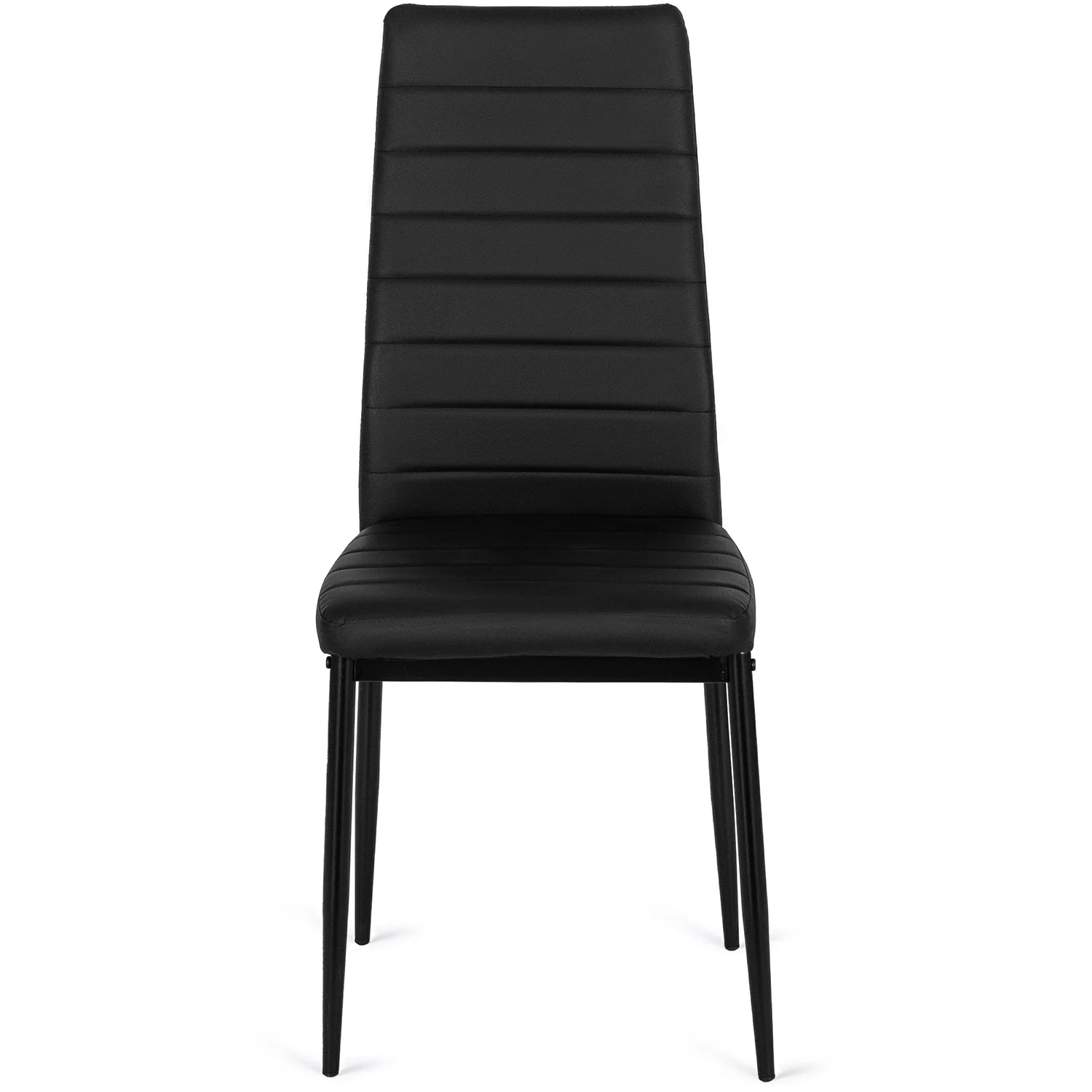 Elite NARIS Black Eco-Leather Chair – Sleek & Contemporary Seating