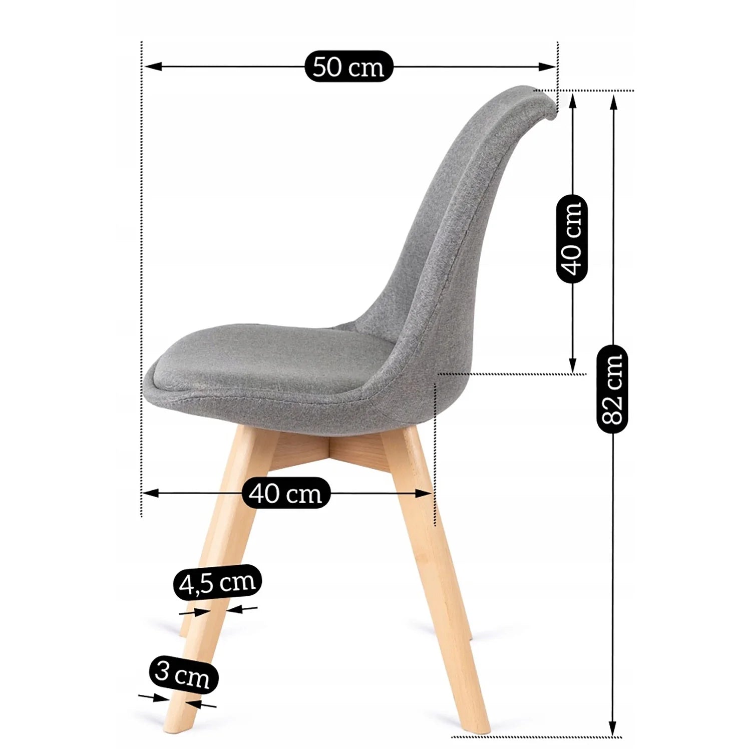 Elite NEVEL Grey Chair – Minimalist Comfort & Style