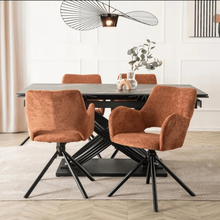 Elite FLAV Rust Modern Upholstered Chair