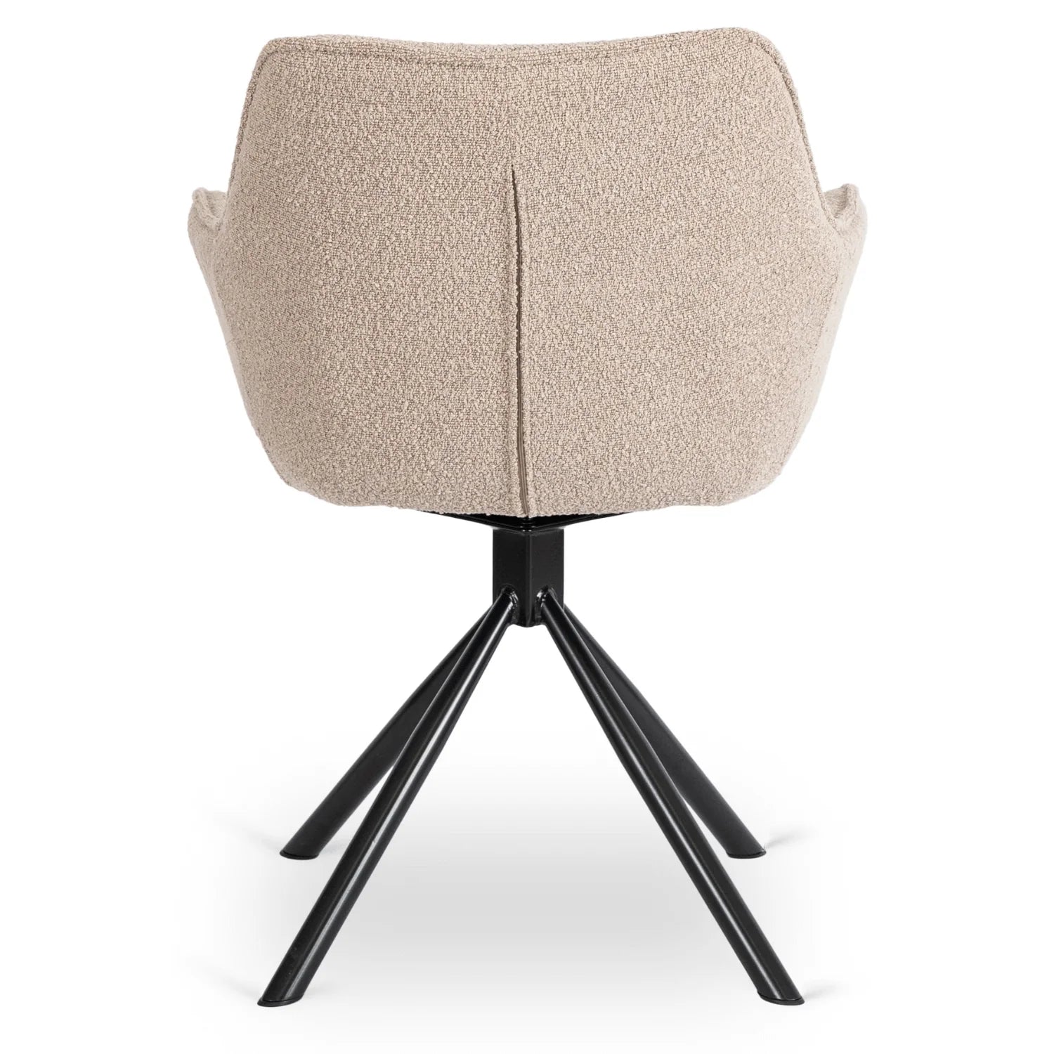 Elite PEONY Swivel Chair – Elegant Beige Bouclé Comfort