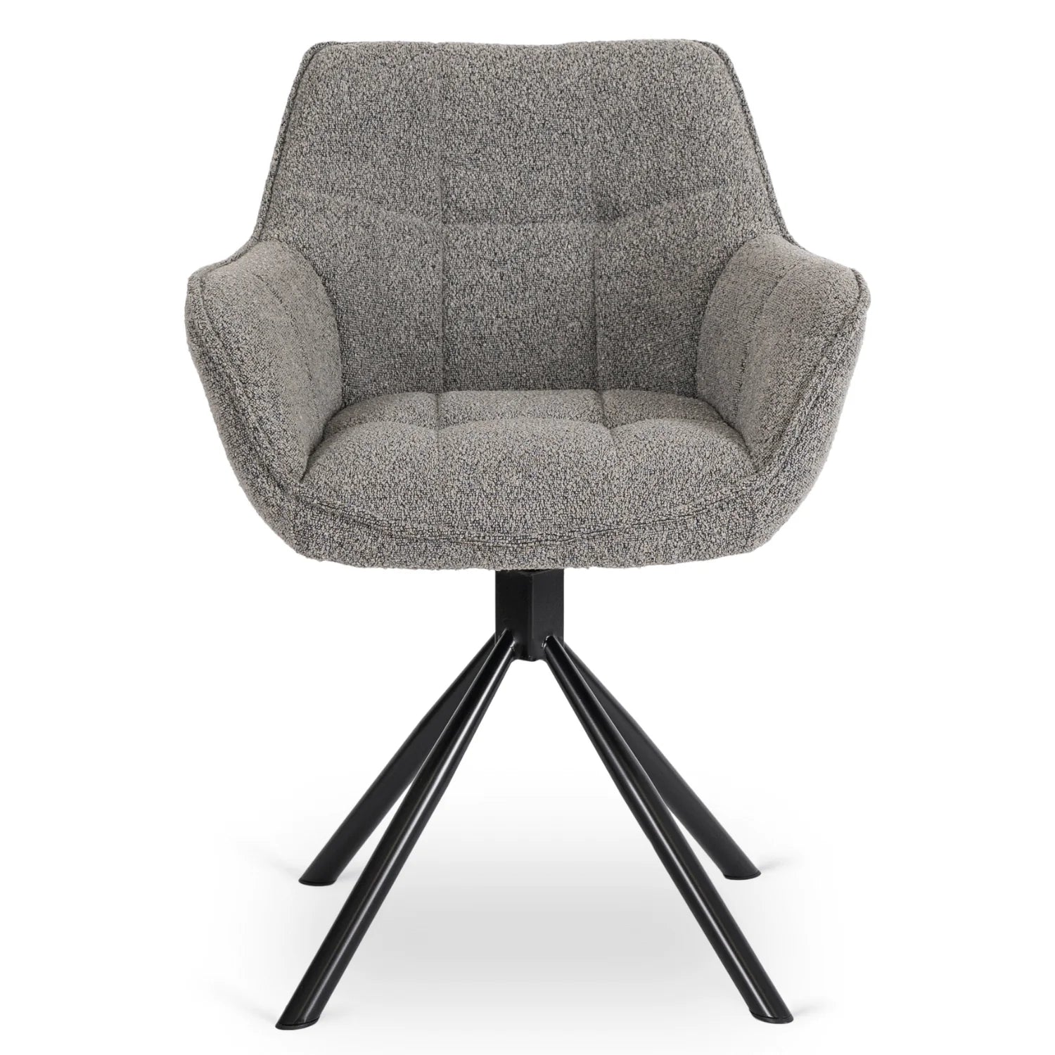 Elite PEONY Swivel Chair – Modern Gray Upholstered Comfort
