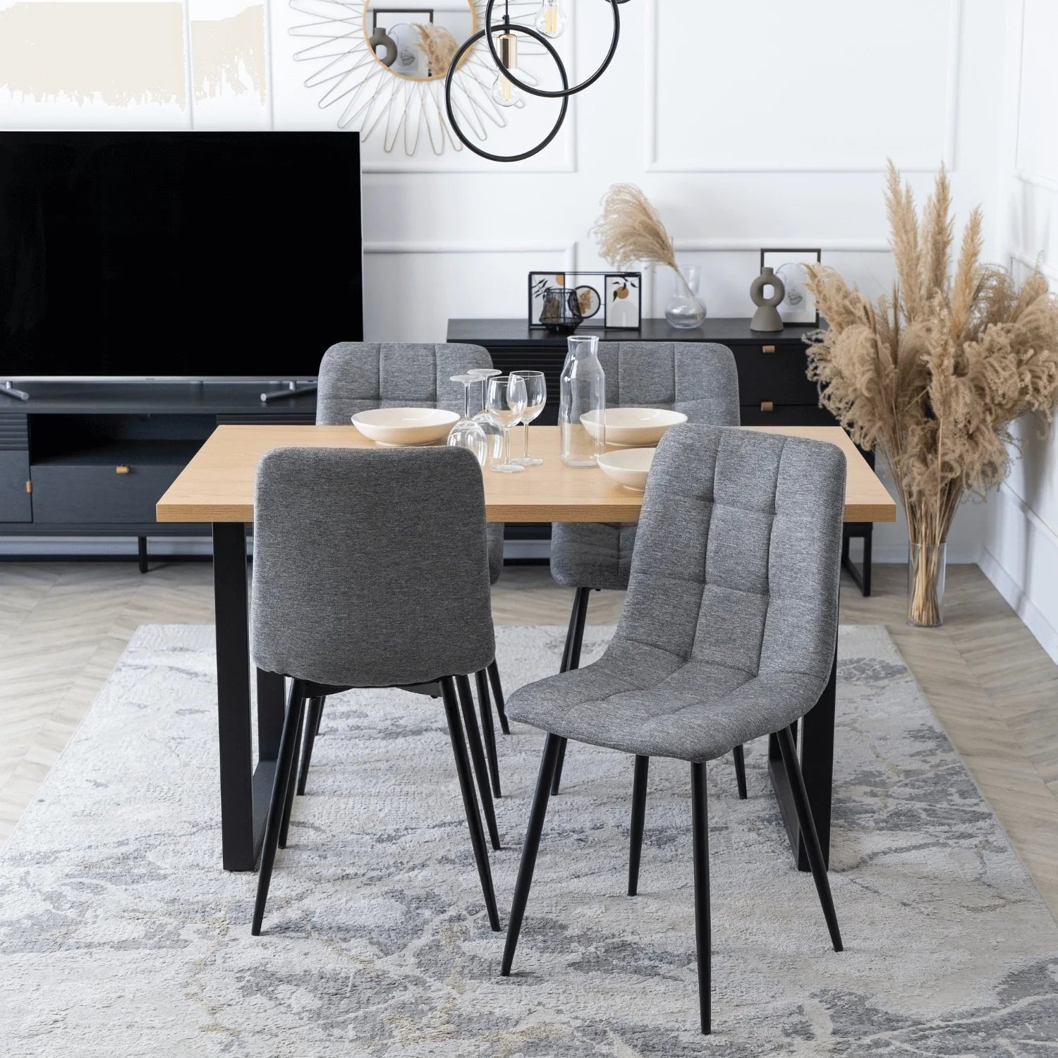 Elite PERU 2 Grey Upholstered Chair – A Perfect Balance of Style and Comfort