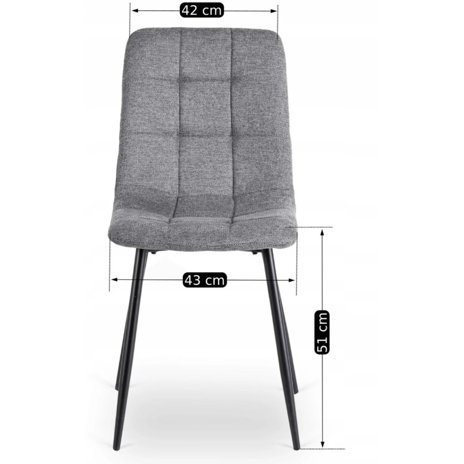 Grauer Polsterstuhl Elite PERU 2 – Eine perfekte Balance aus Stil und Komfort