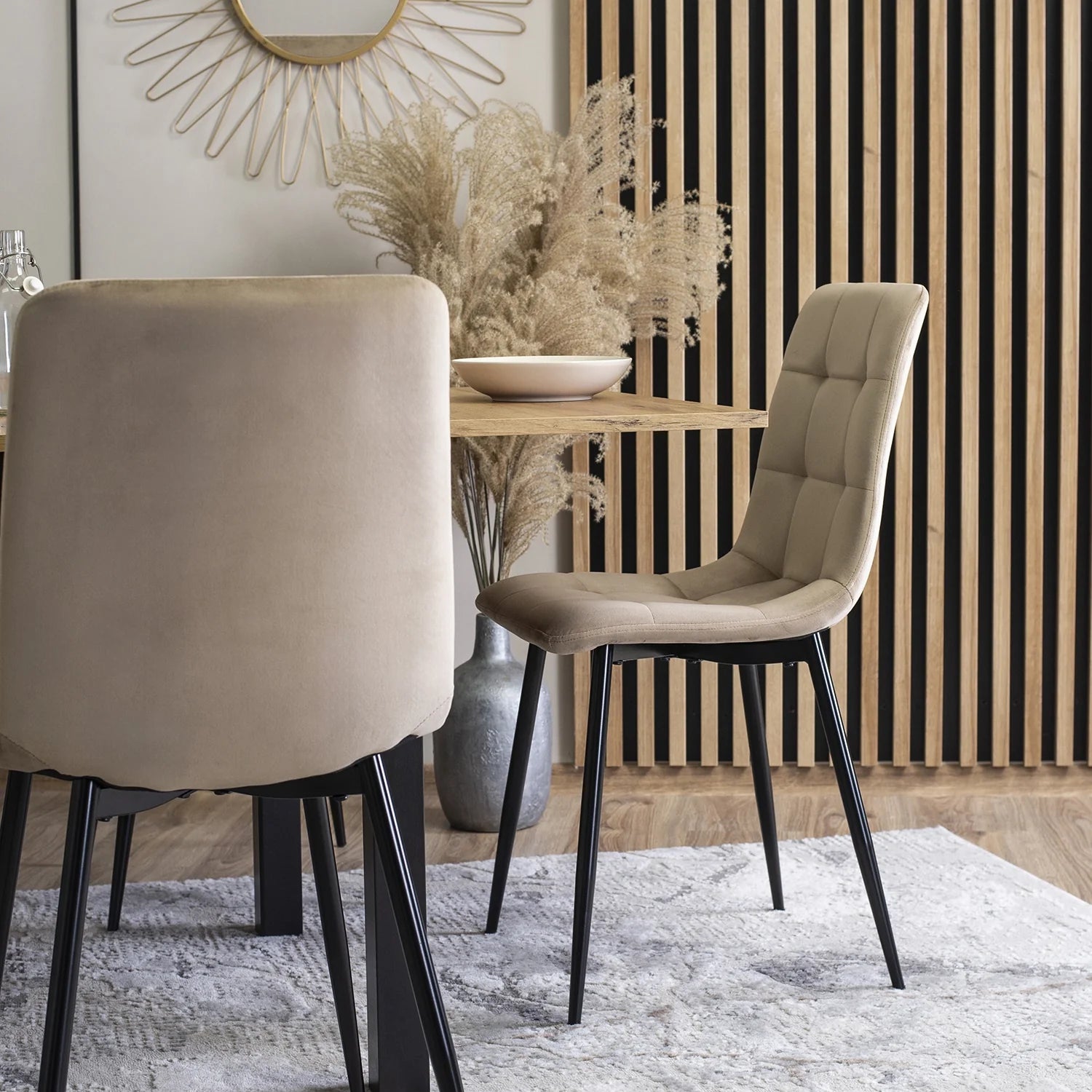 Elite PERU Beige Velvet Chair – A Timeless Blend of Elegance and Comfort