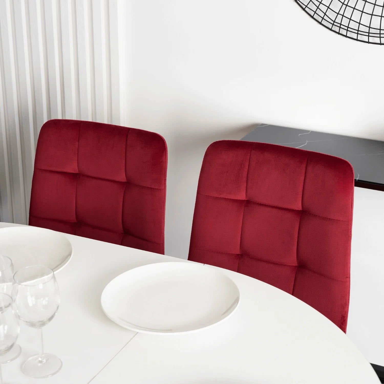 Elite PERU Burgundy Velvet Chair – A Touch of Luxury and Sophistication