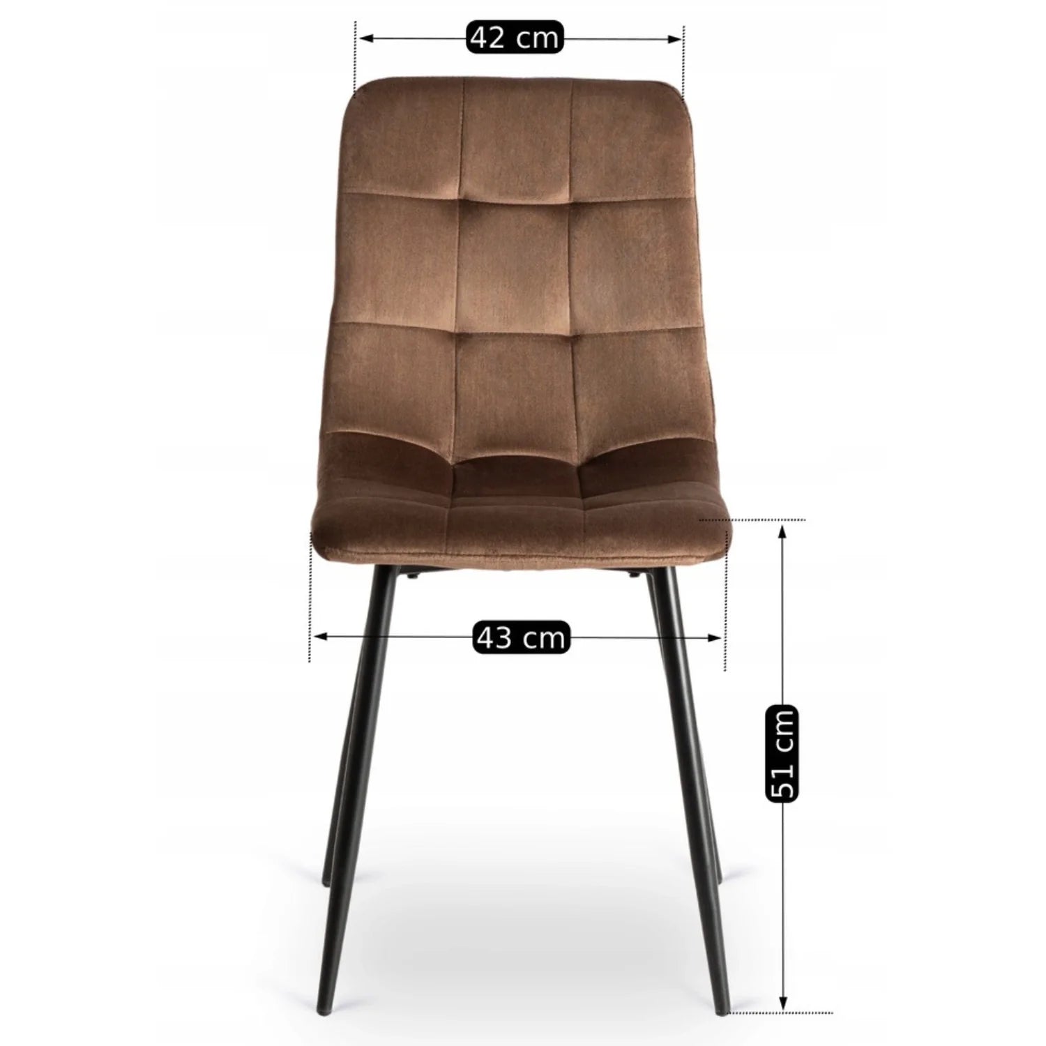 Elite PERU Brown Velvet Chair – Classic Elegance with Supreme Comfort