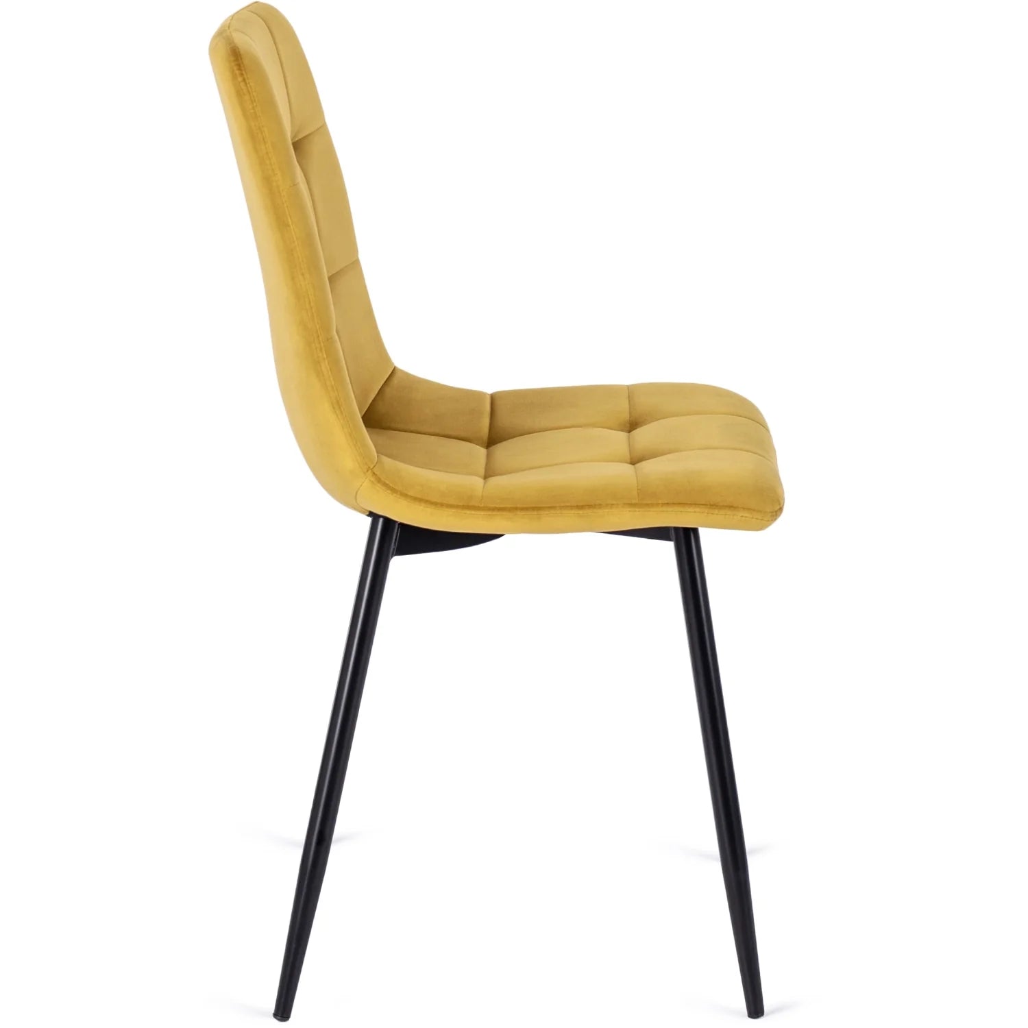 Elite PERU Mustard Velvet Chair – A Bold Statement of Style and Comfort